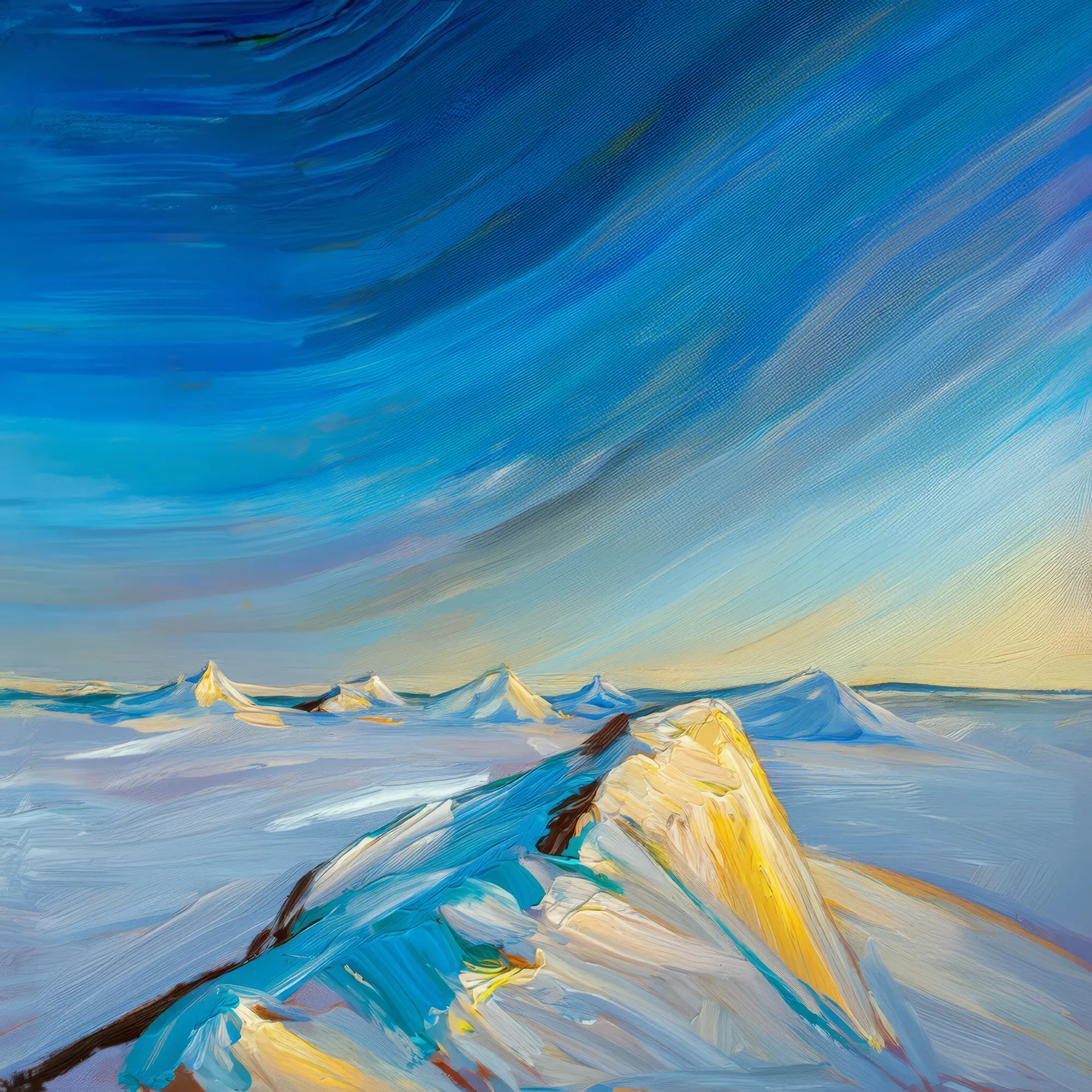 Painting: Icy Dunes of Boreal Desert