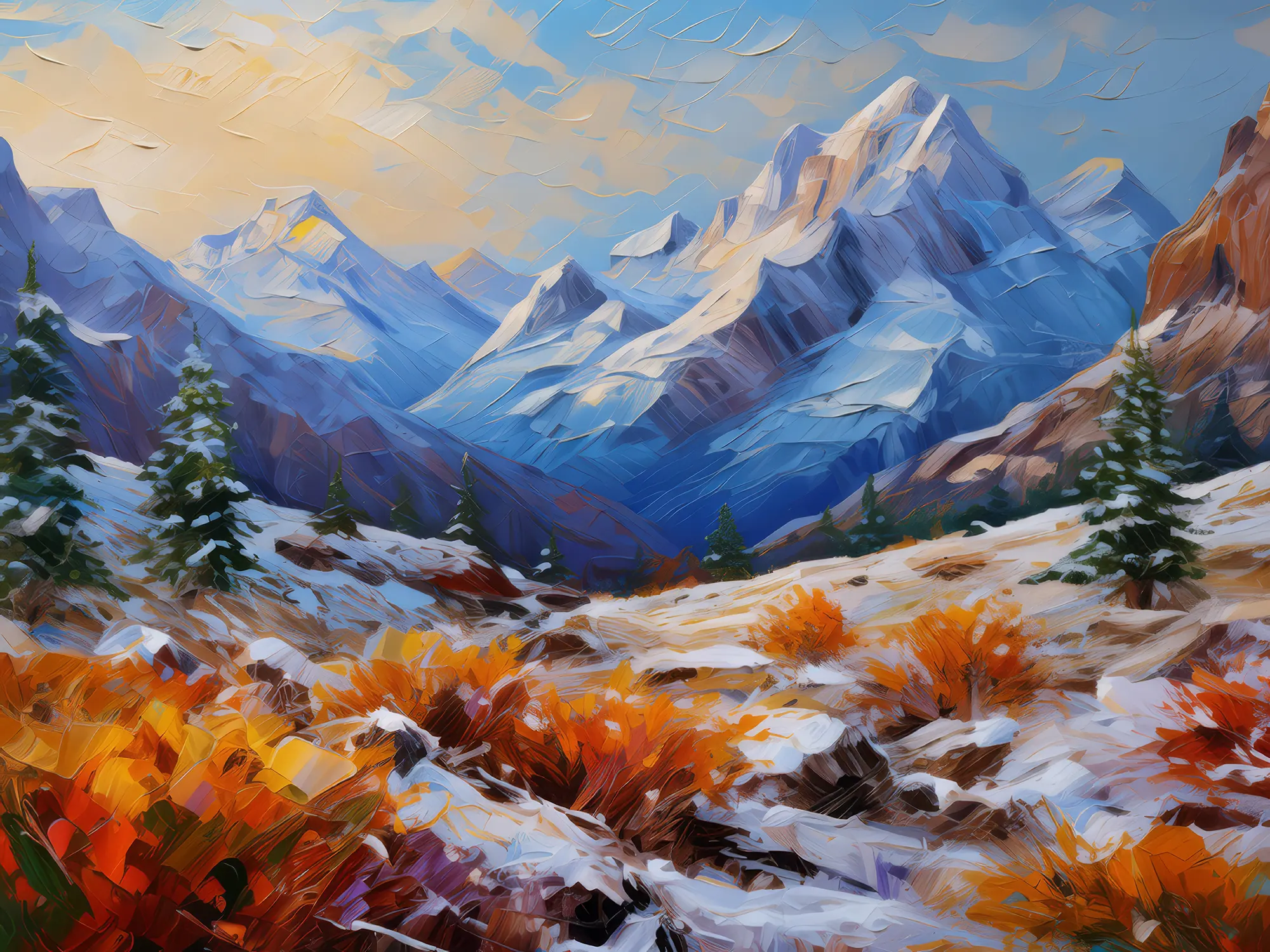 Painting: Icy Touch in Alpine Desert