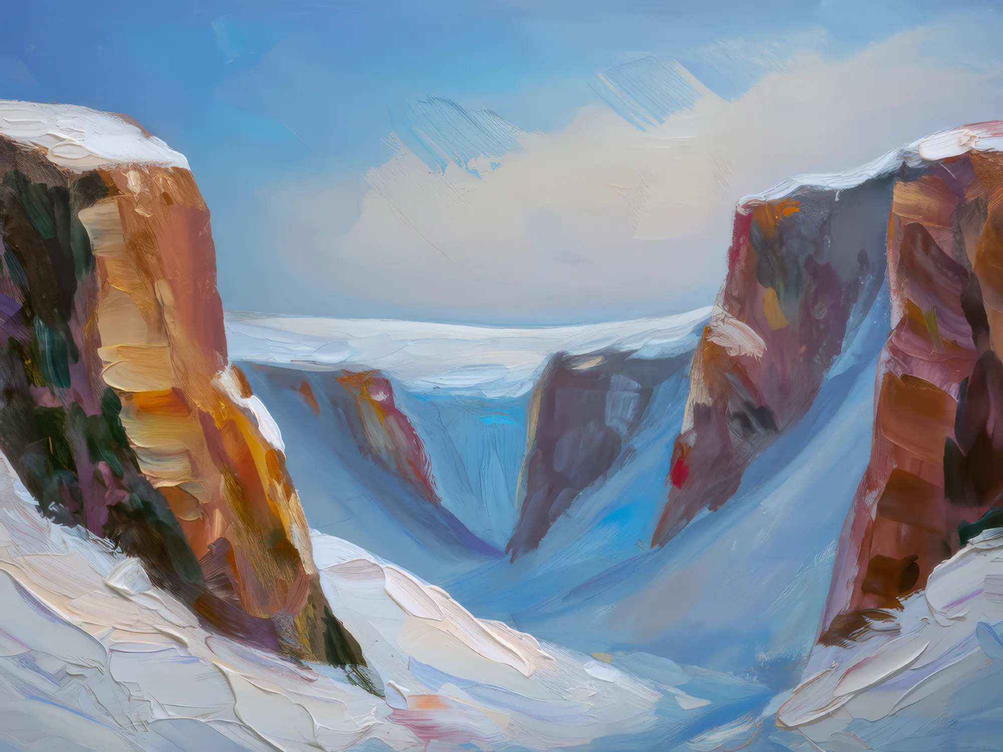 Painting: Icy Tundra Chasm
