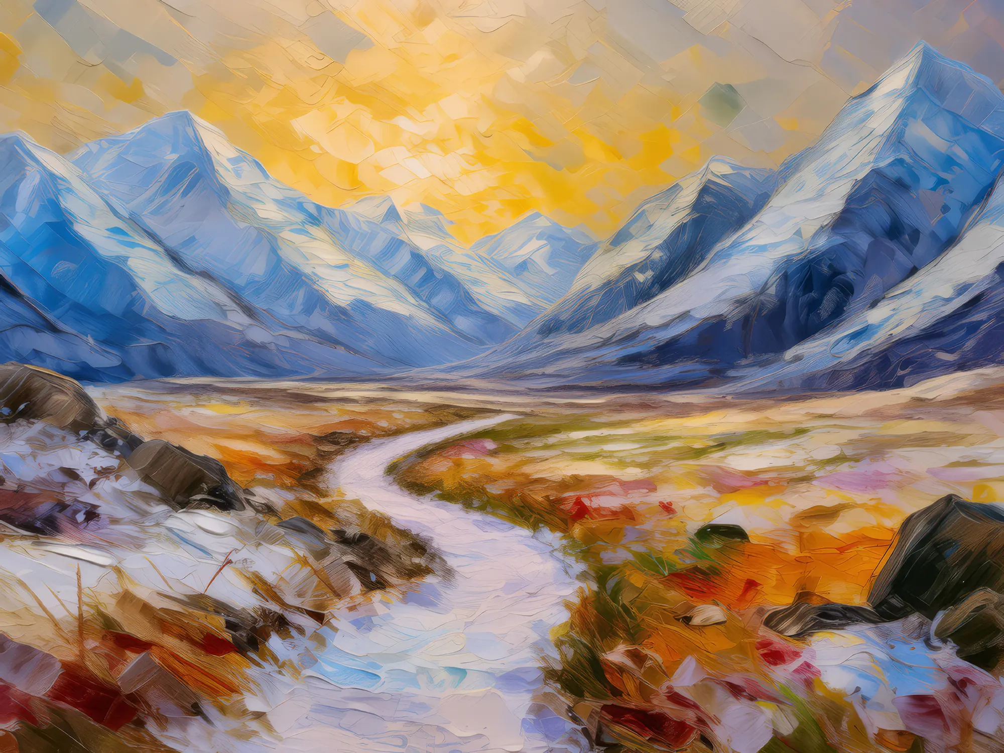 Painting: Icy Tundra Pathway