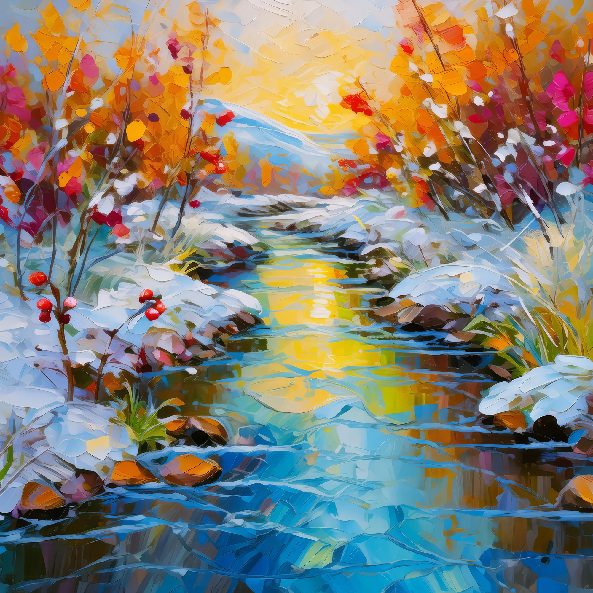 Painting: Icy Tundra Stream