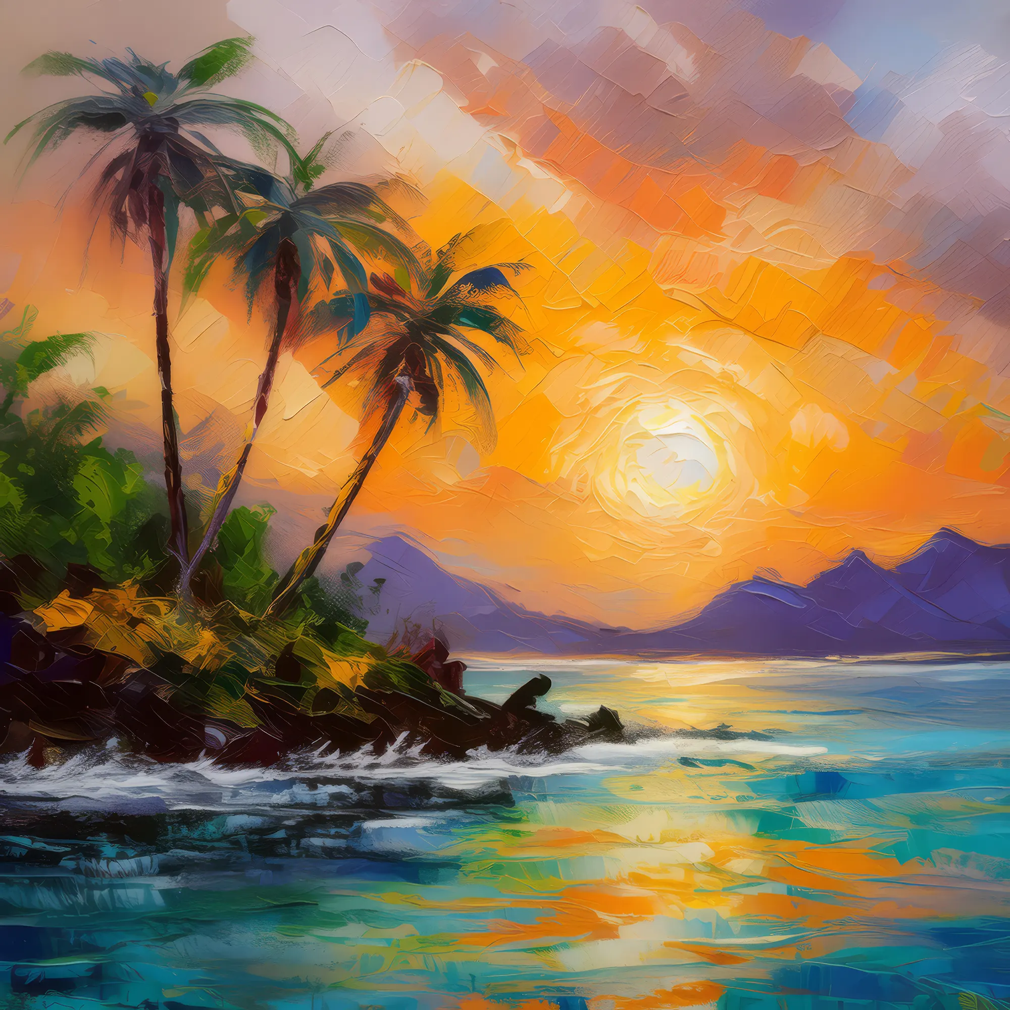Painting: Island Paradise Sunrise