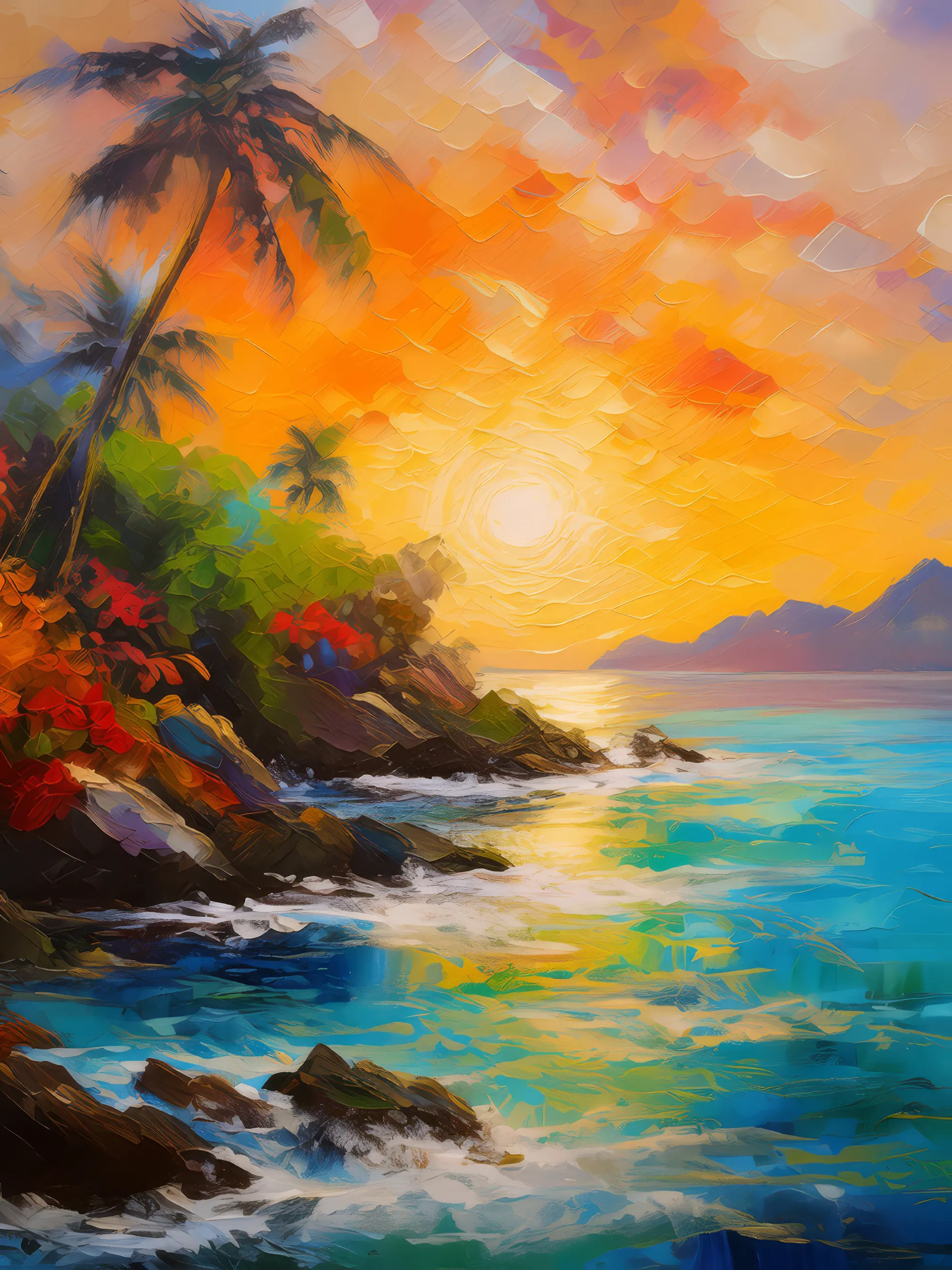 Painting: Island Sunrise Glow