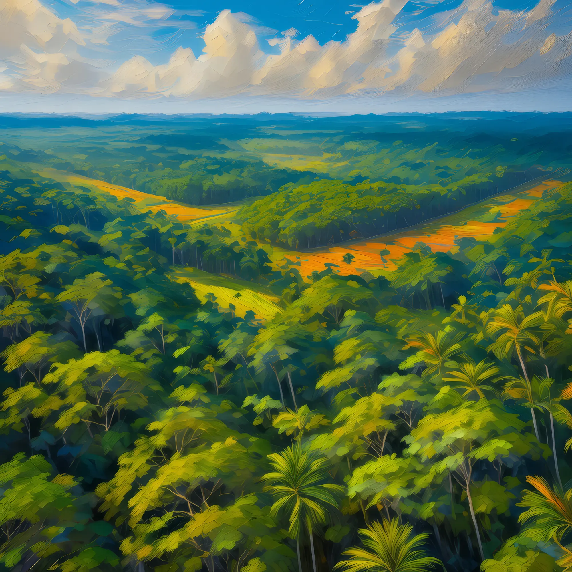 Painting: Jungle Aerial Viewpoint