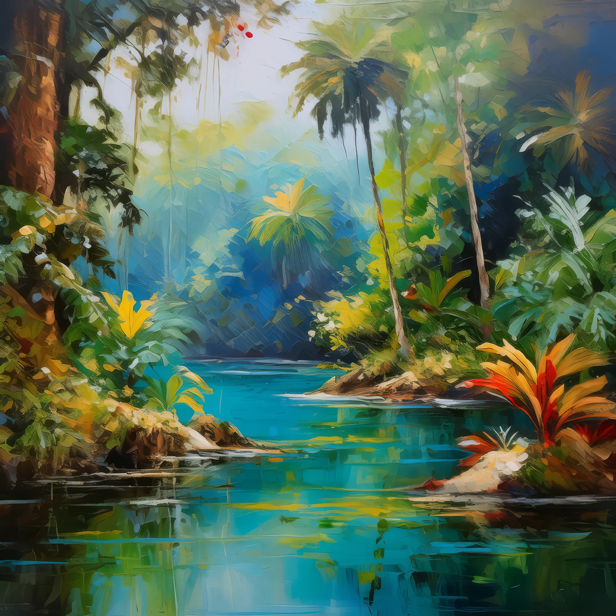 Painting: Jungle Lagoon