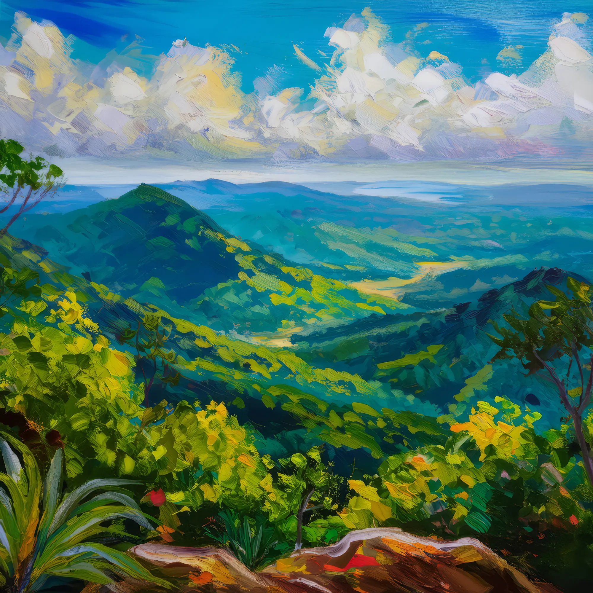 Painting: Jungle Mountain Vista
