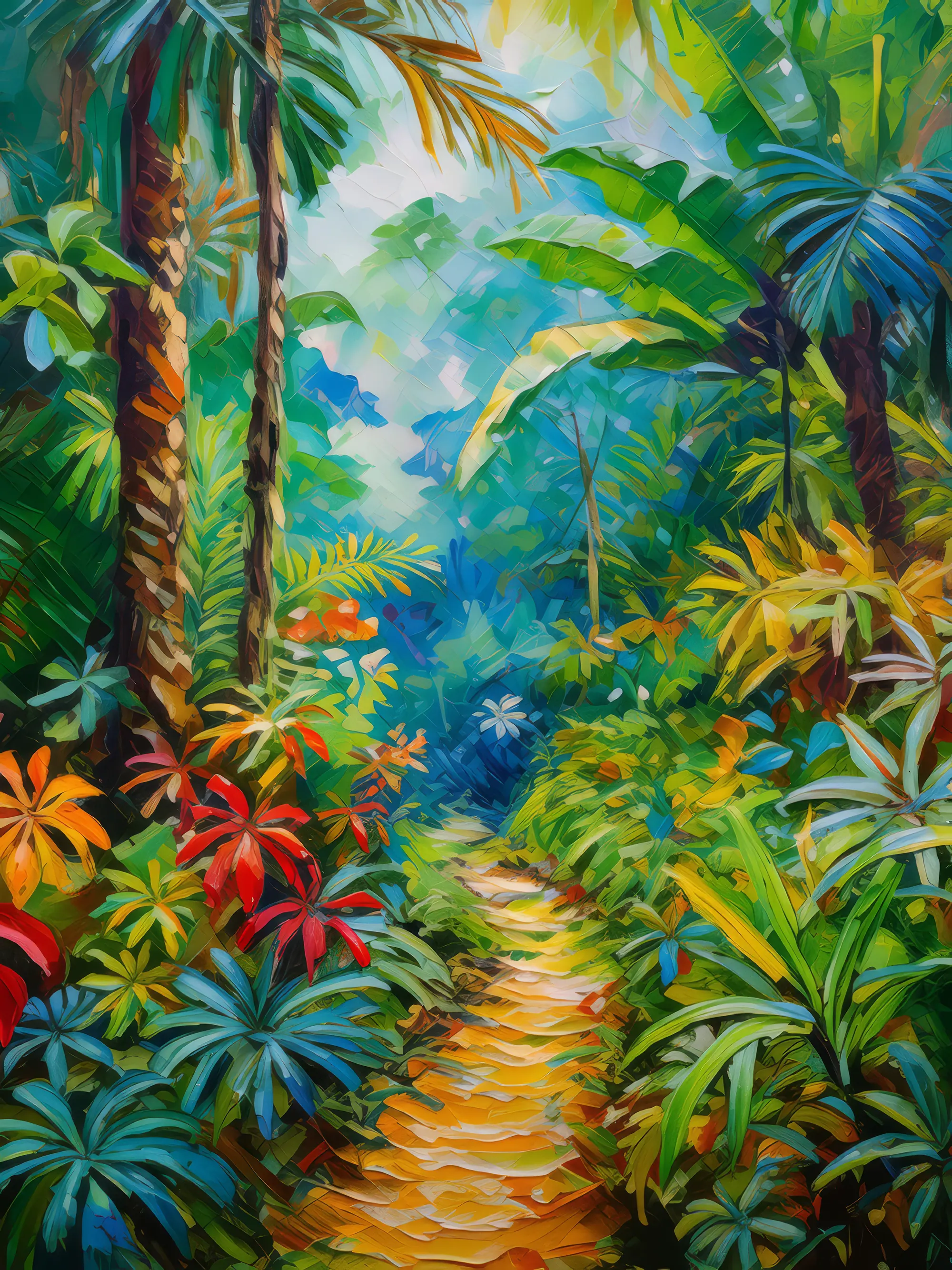 Painting: Jungle Path Adventure