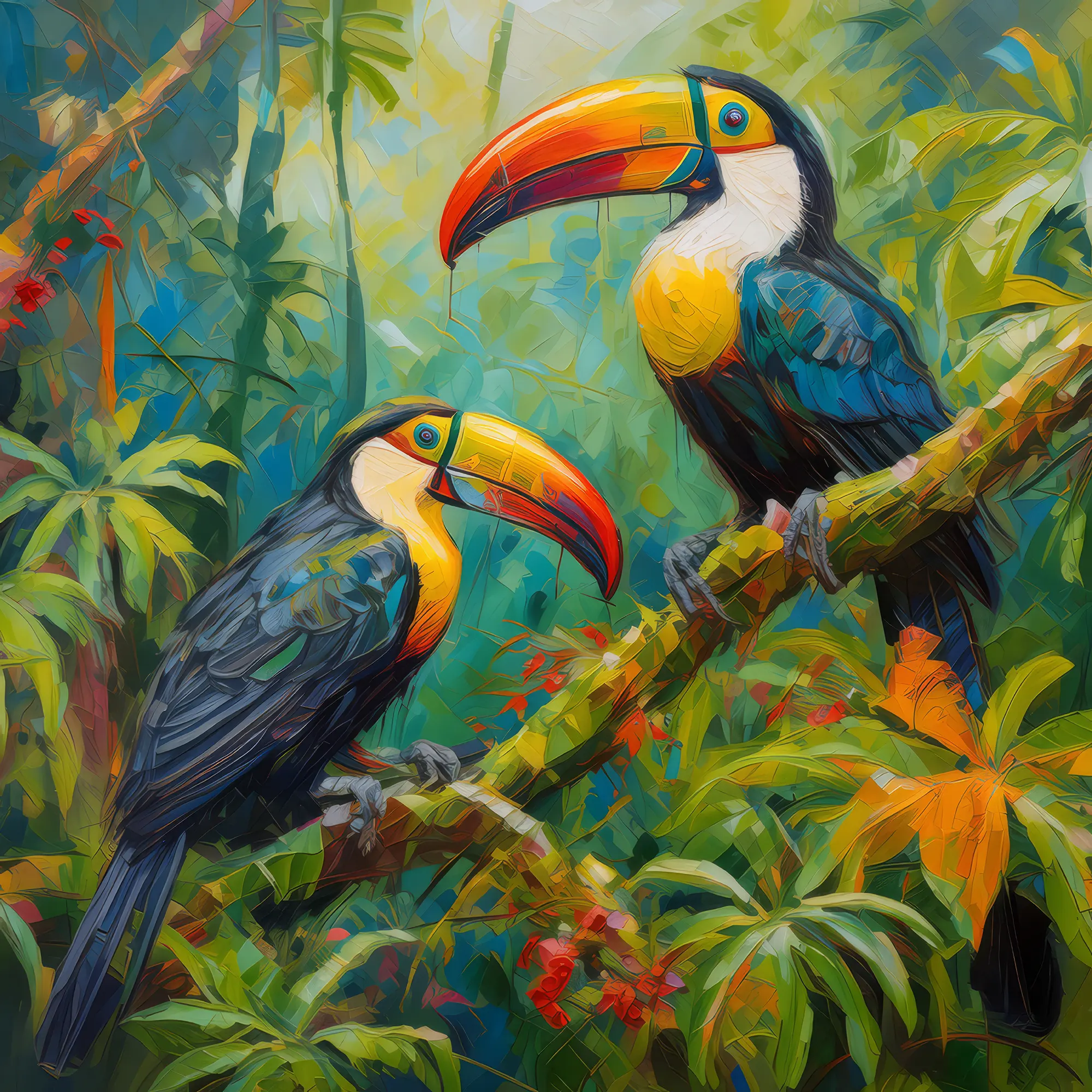 Painting: Jungle Toucan Habitat