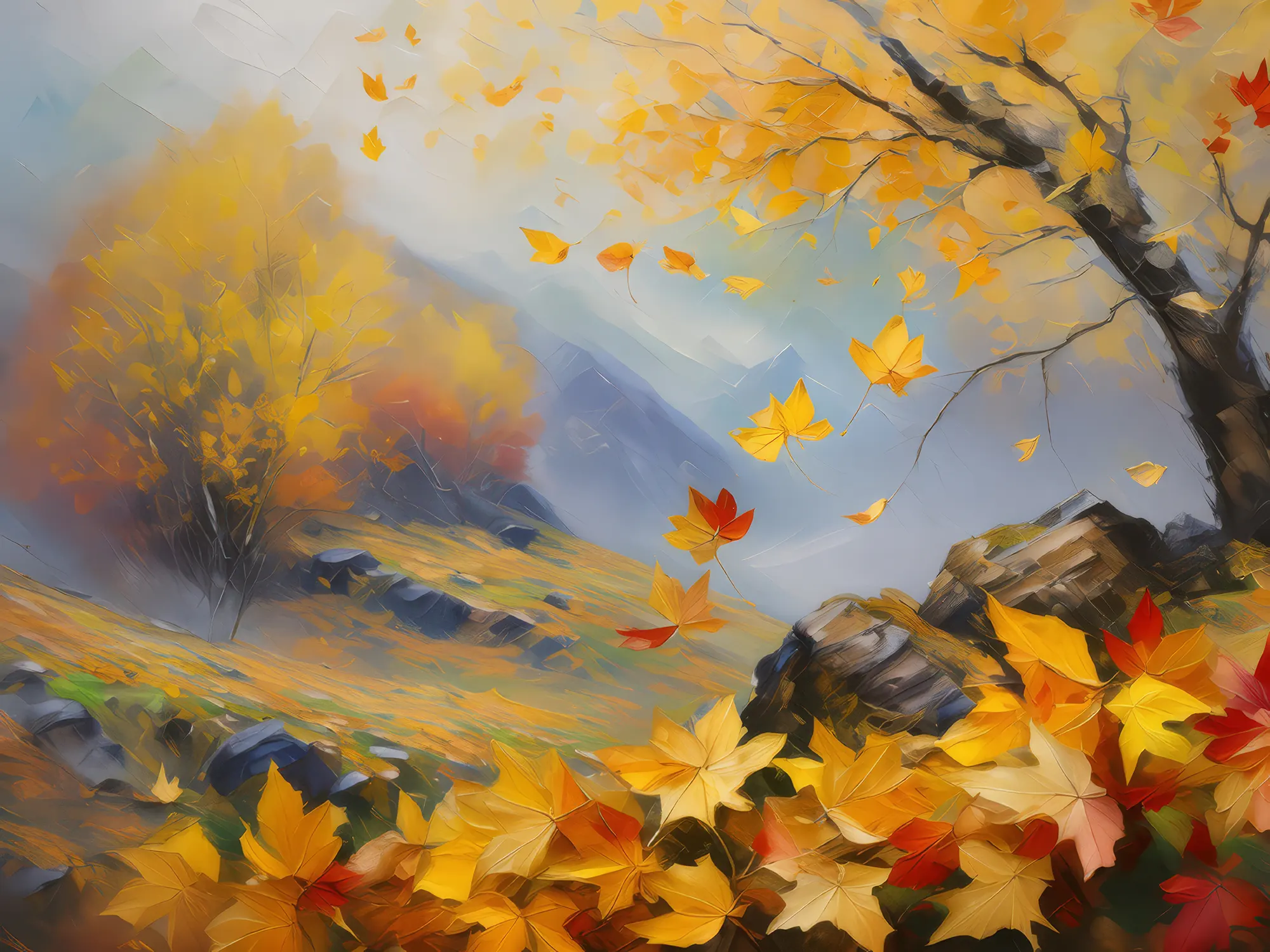 Painting: Knoll Autumn Mist