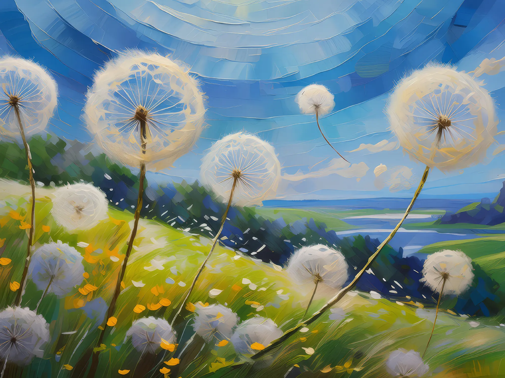 Painting: Knoll Dandelion Wishes