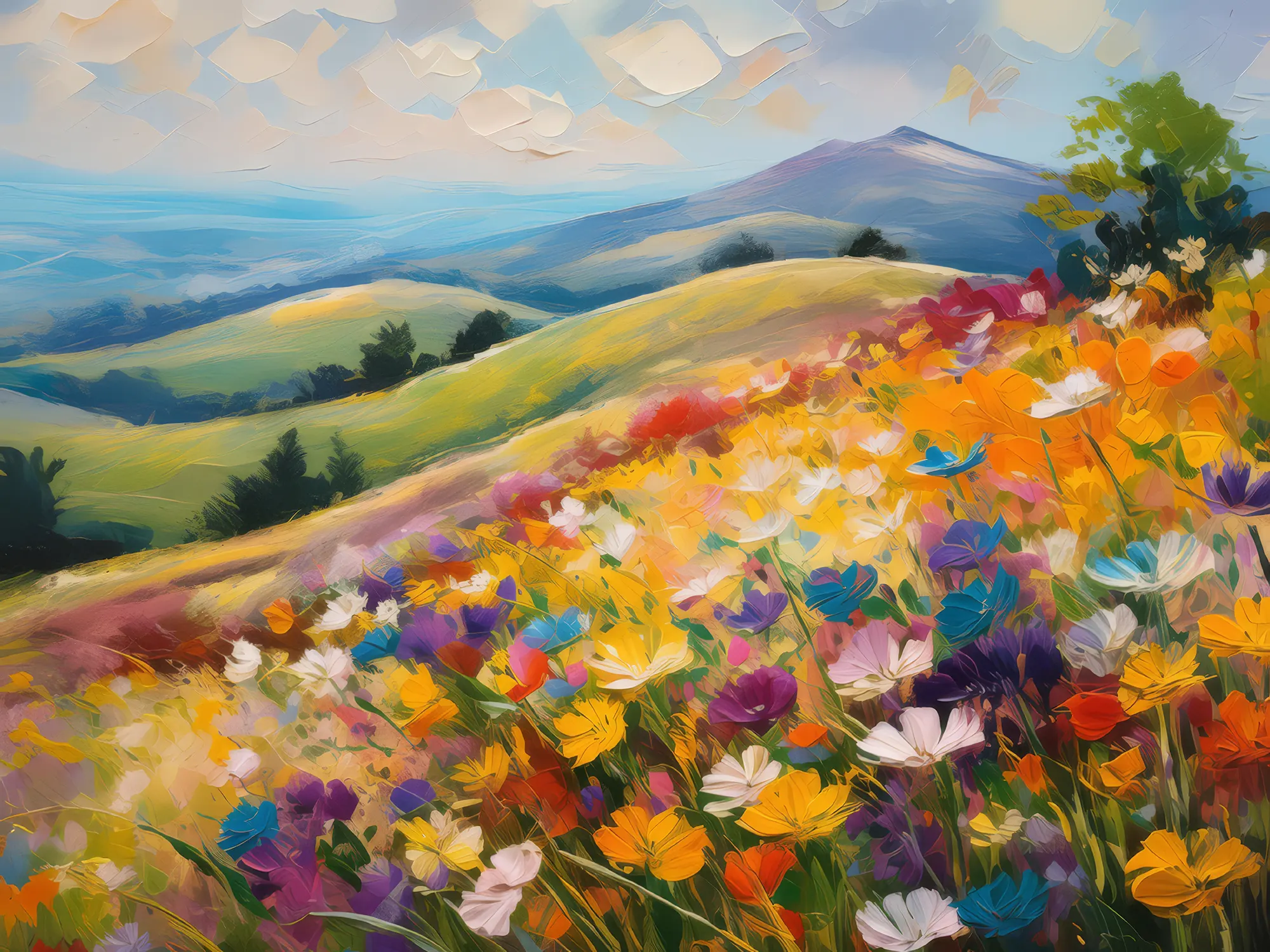 Painting: Knoll Wildflower Tapestry