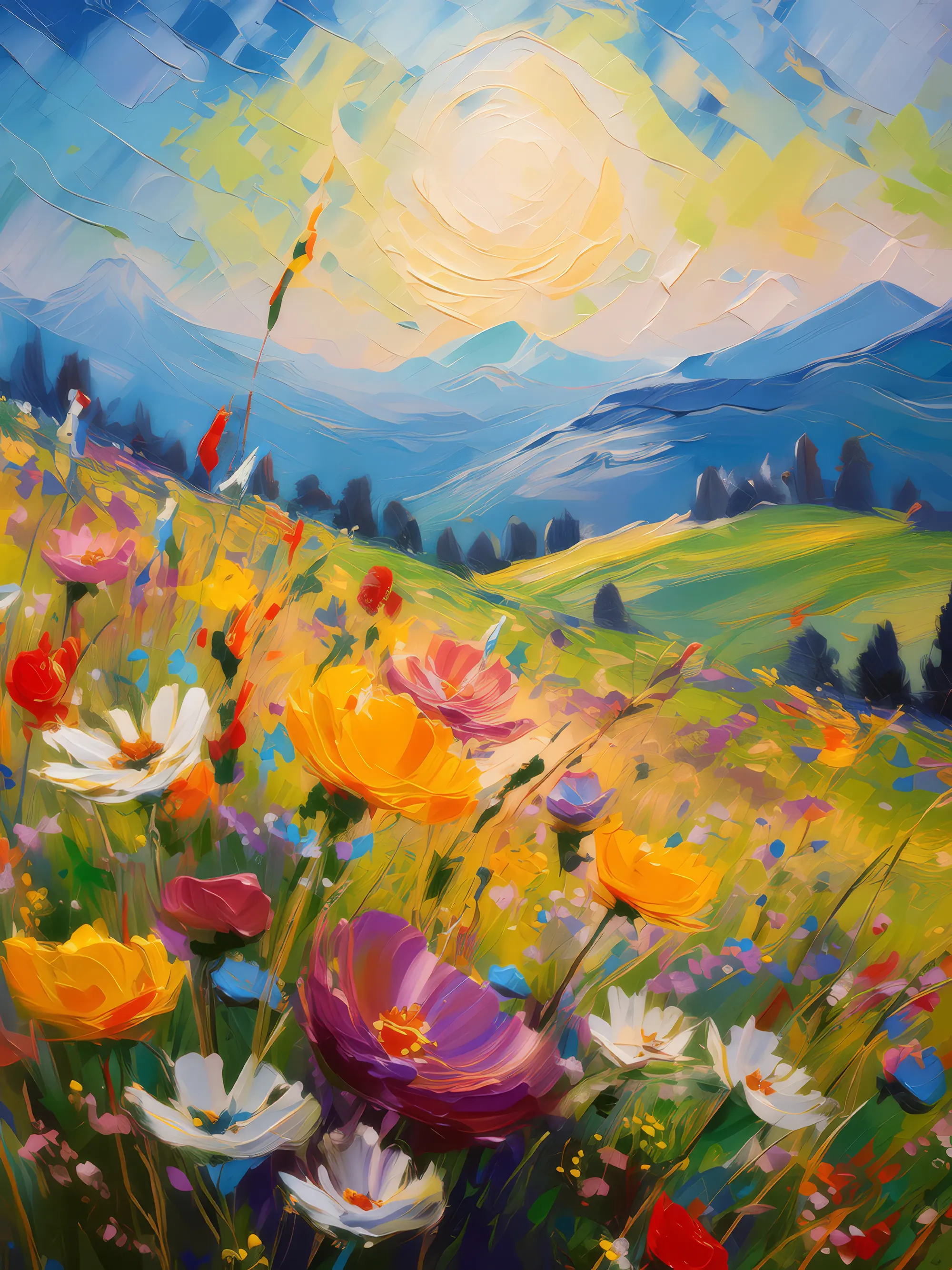 Painting: Knoll Wildflower Waltz