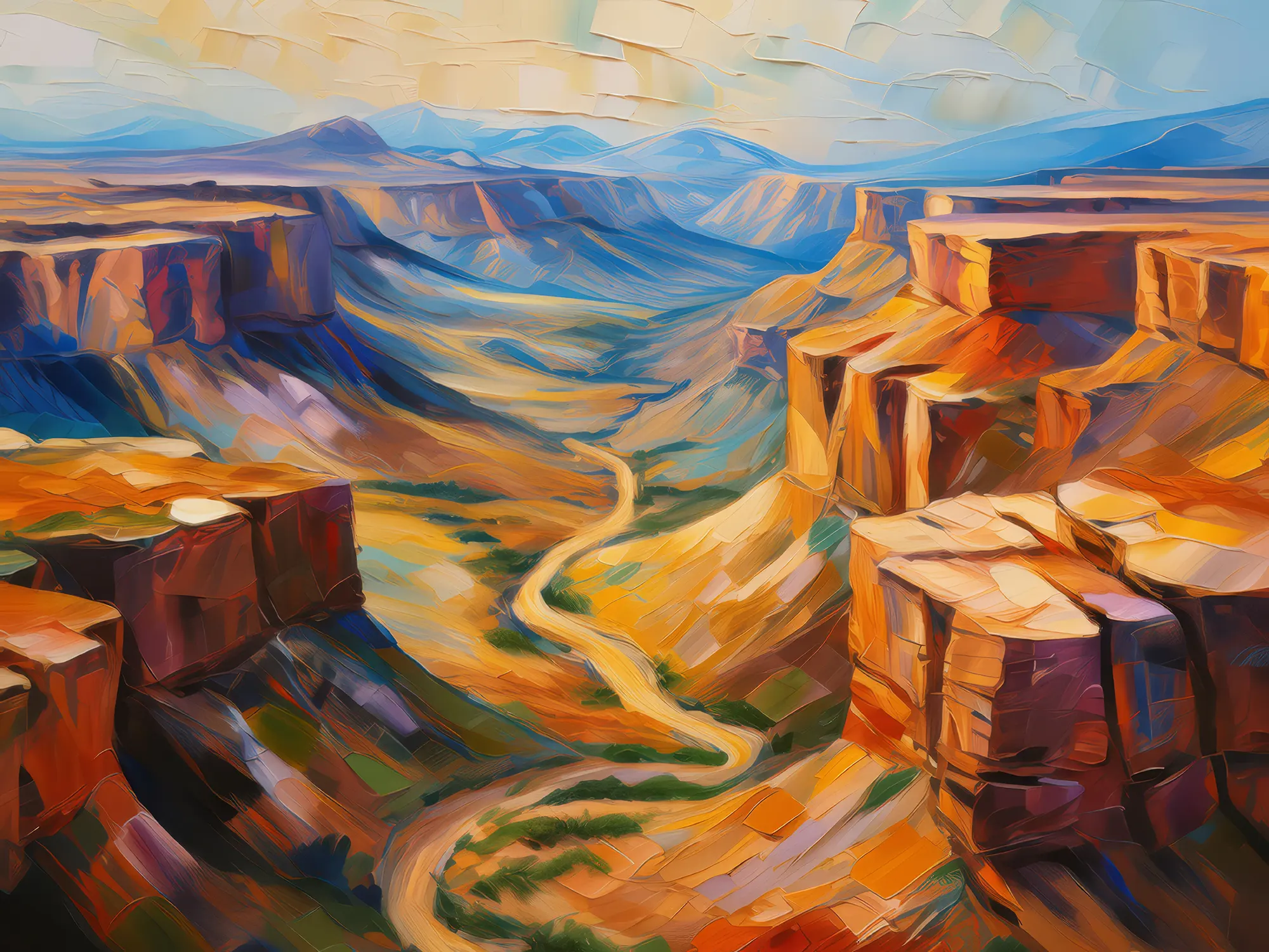 Painting: Labyrinthine Plateau Canyon Network