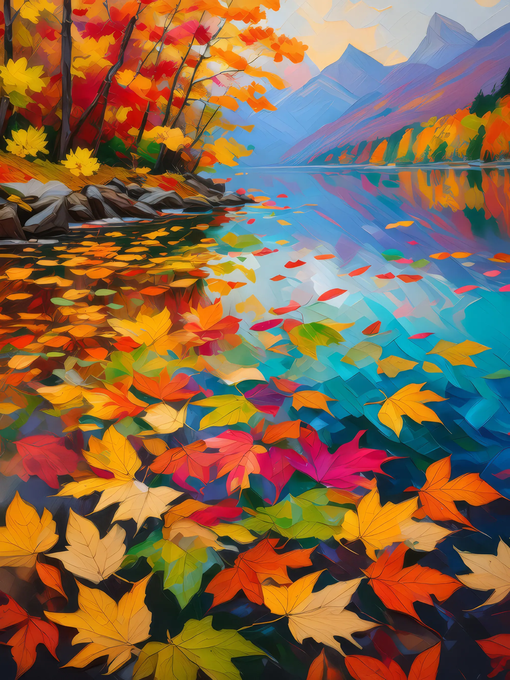 Painting: Lake of Fallen Leaves