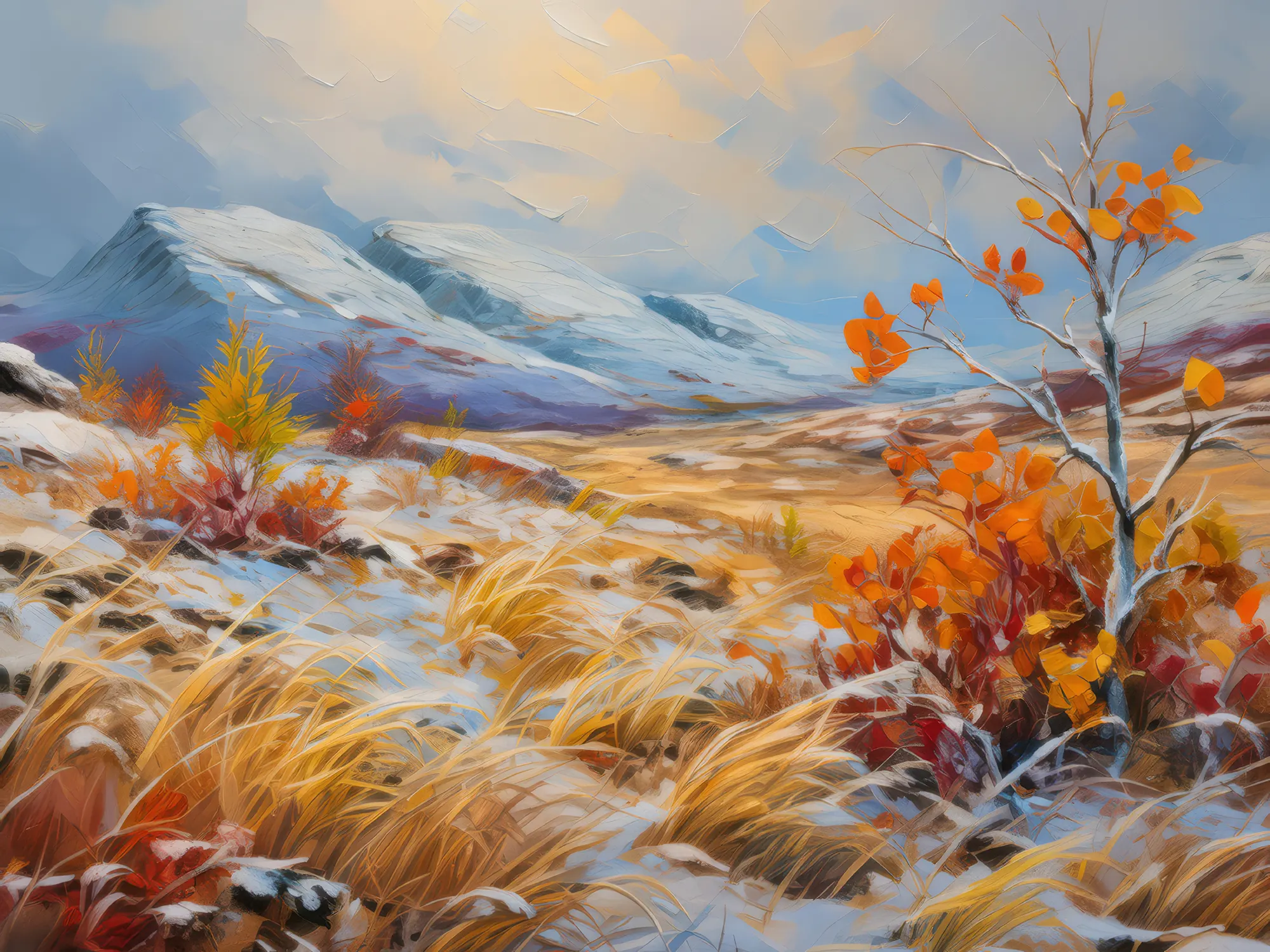 Painting: Late Autumn Tundra