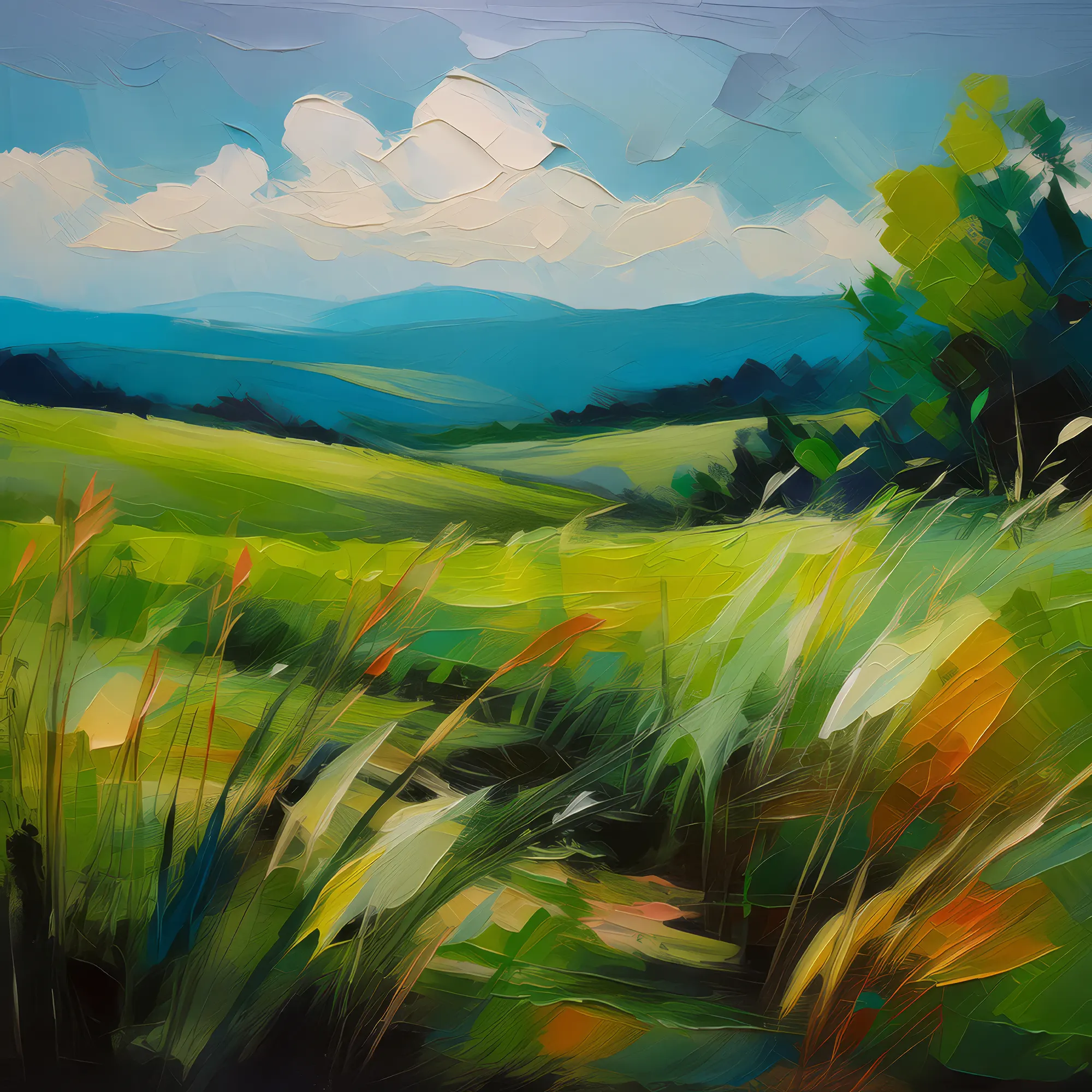 Painting: Late Summer Grassland