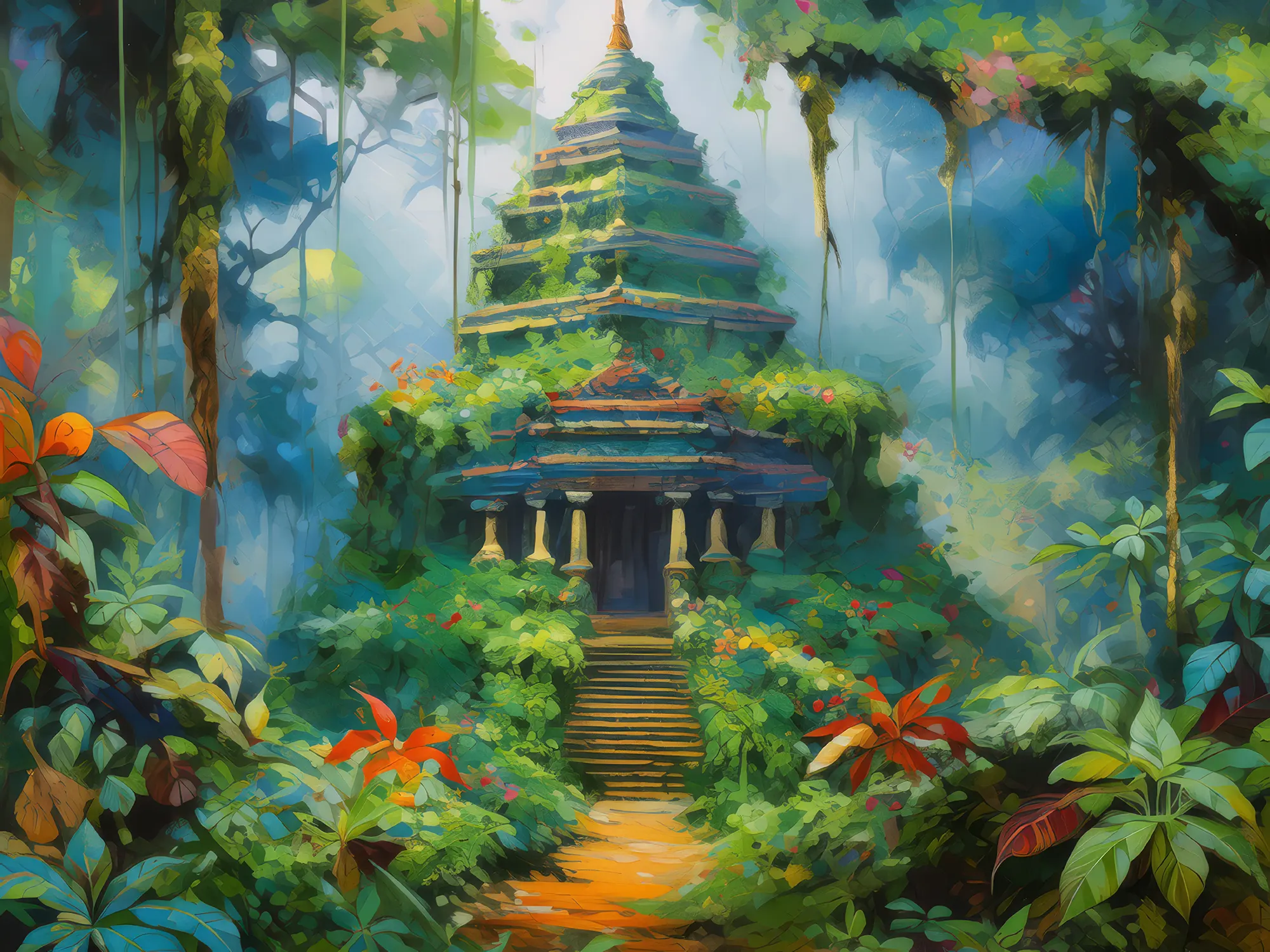 Painting: Lost Jungle Temple