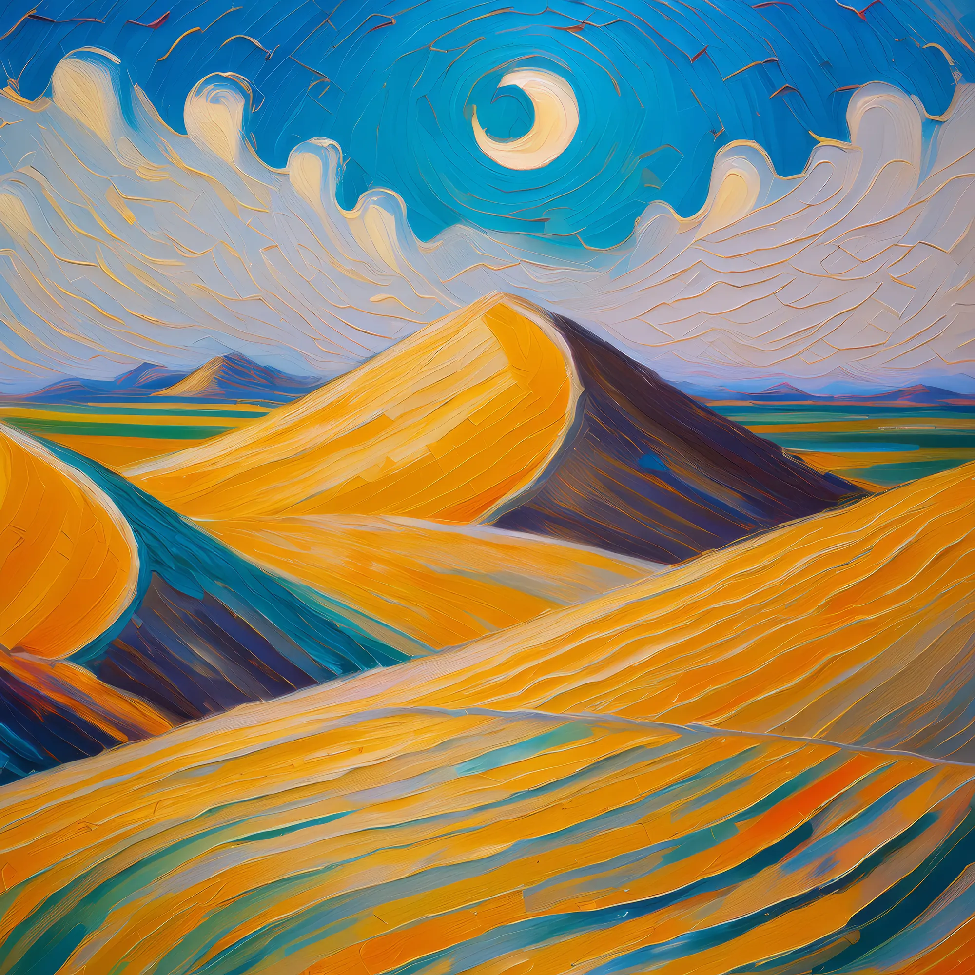 Painting: Lunette Dunes on Plateau