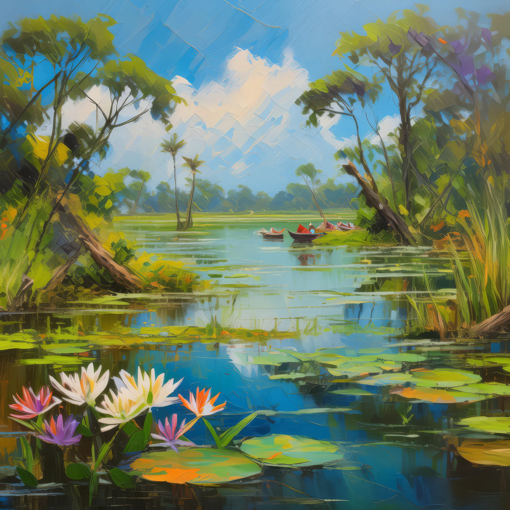 Painting: Lush Delta Floodplains