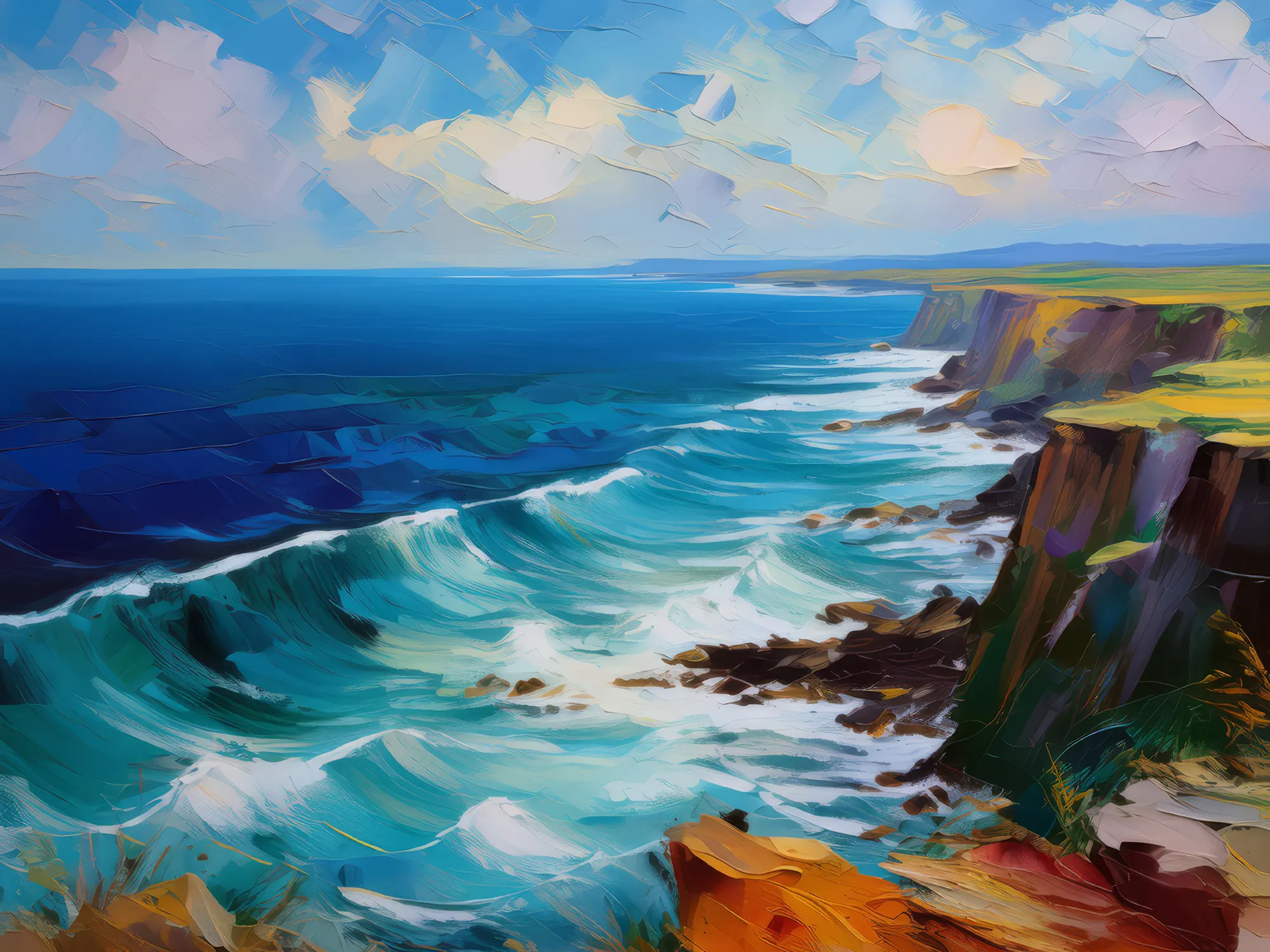 Painting: Majestic Ocean Vista