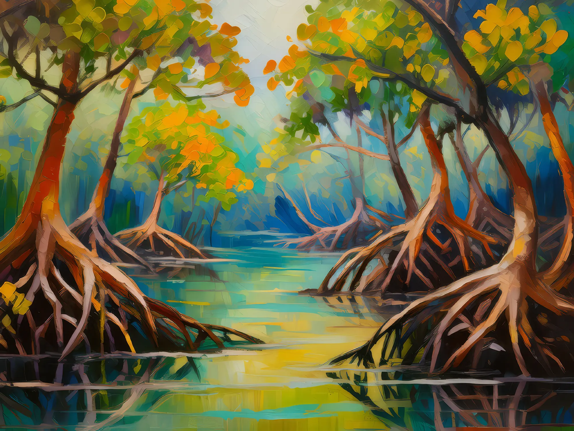 Painting: Mangrove Swamp Waters