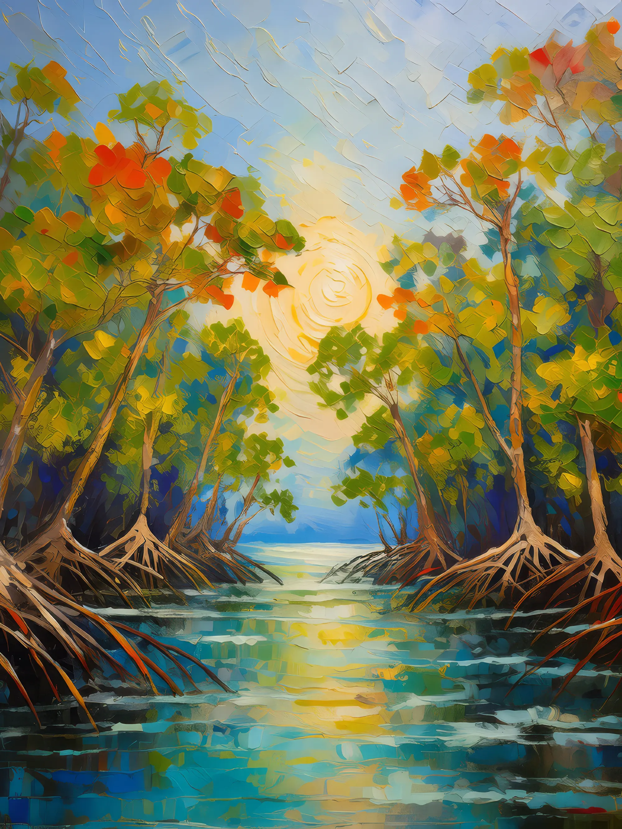 Painting: Mangroves of the Delta