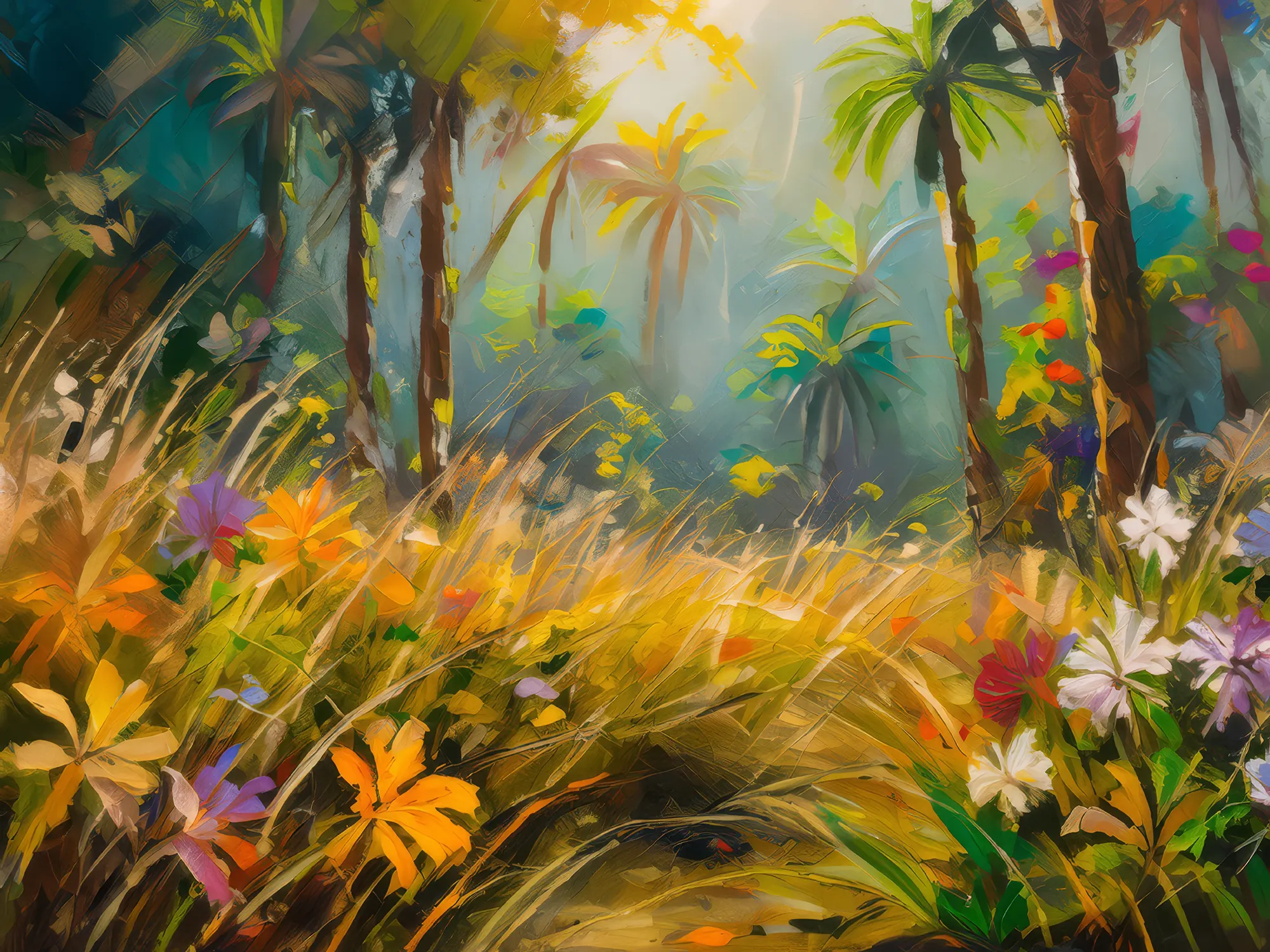 Painting: Meadow in Dry Forest