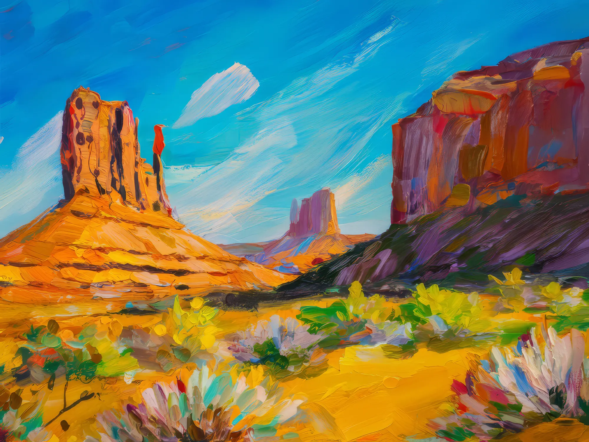 Painting: Mesa and Rock Formations