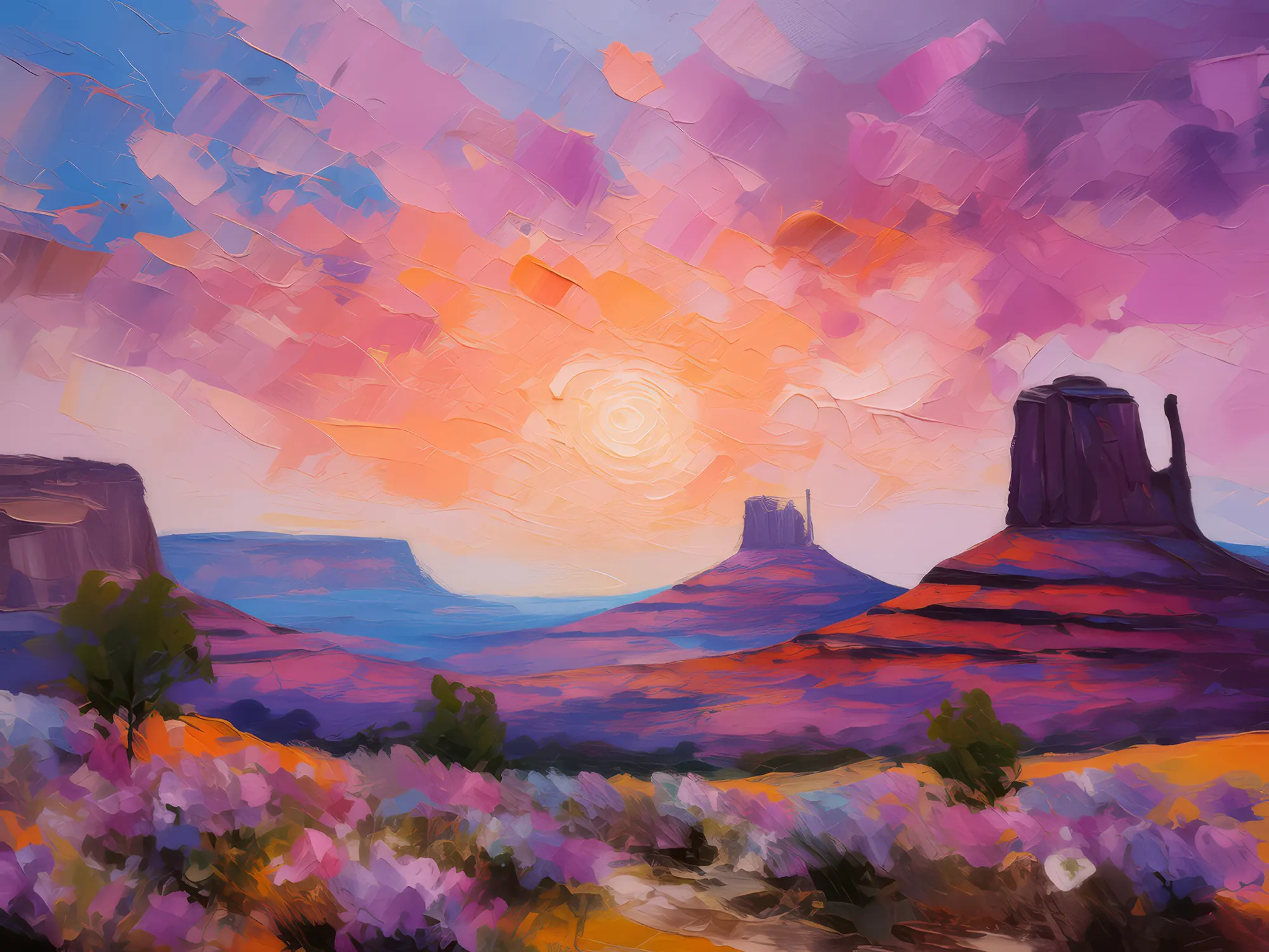 Painting: Mesa at Dawn