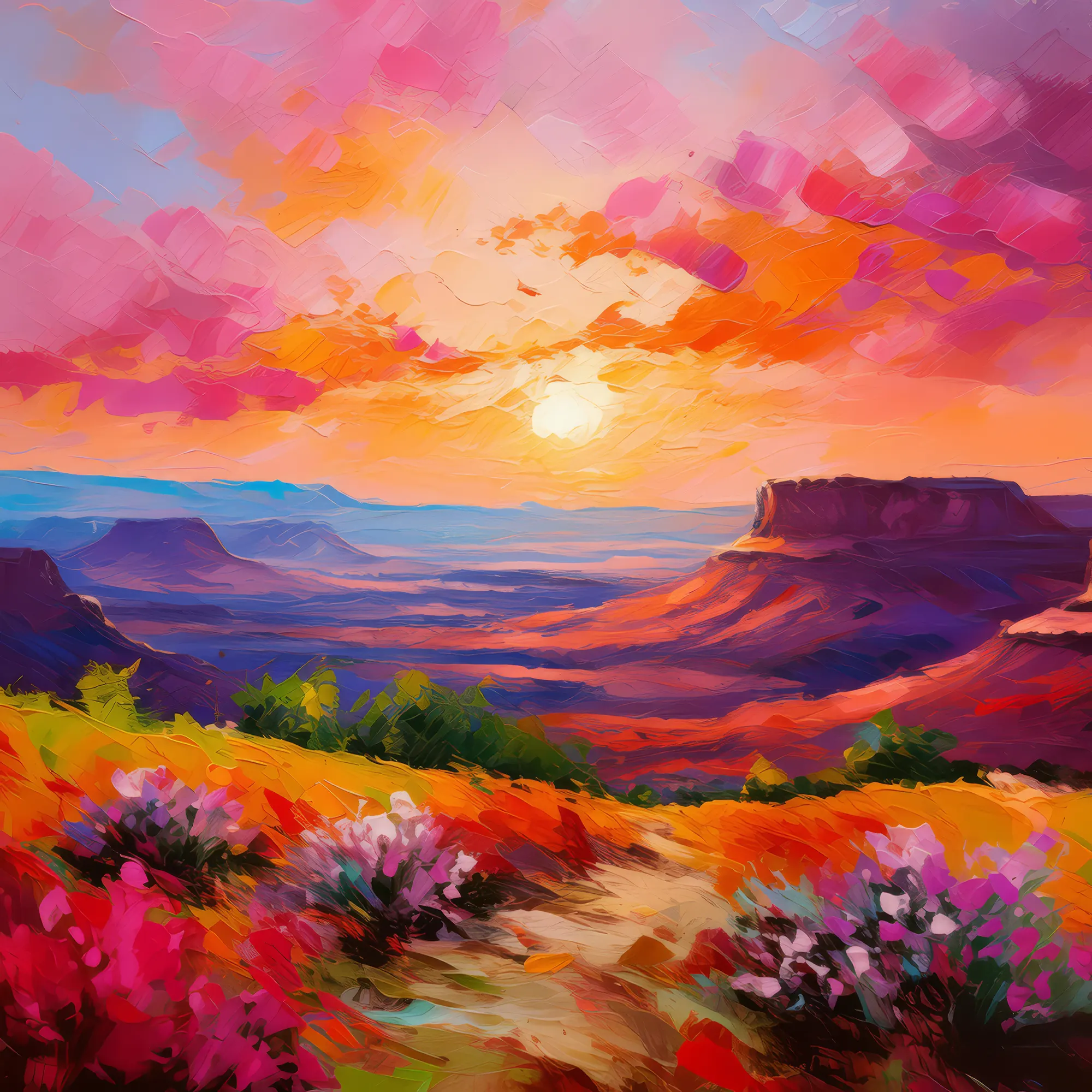 Painting: Mesa at Sunrise