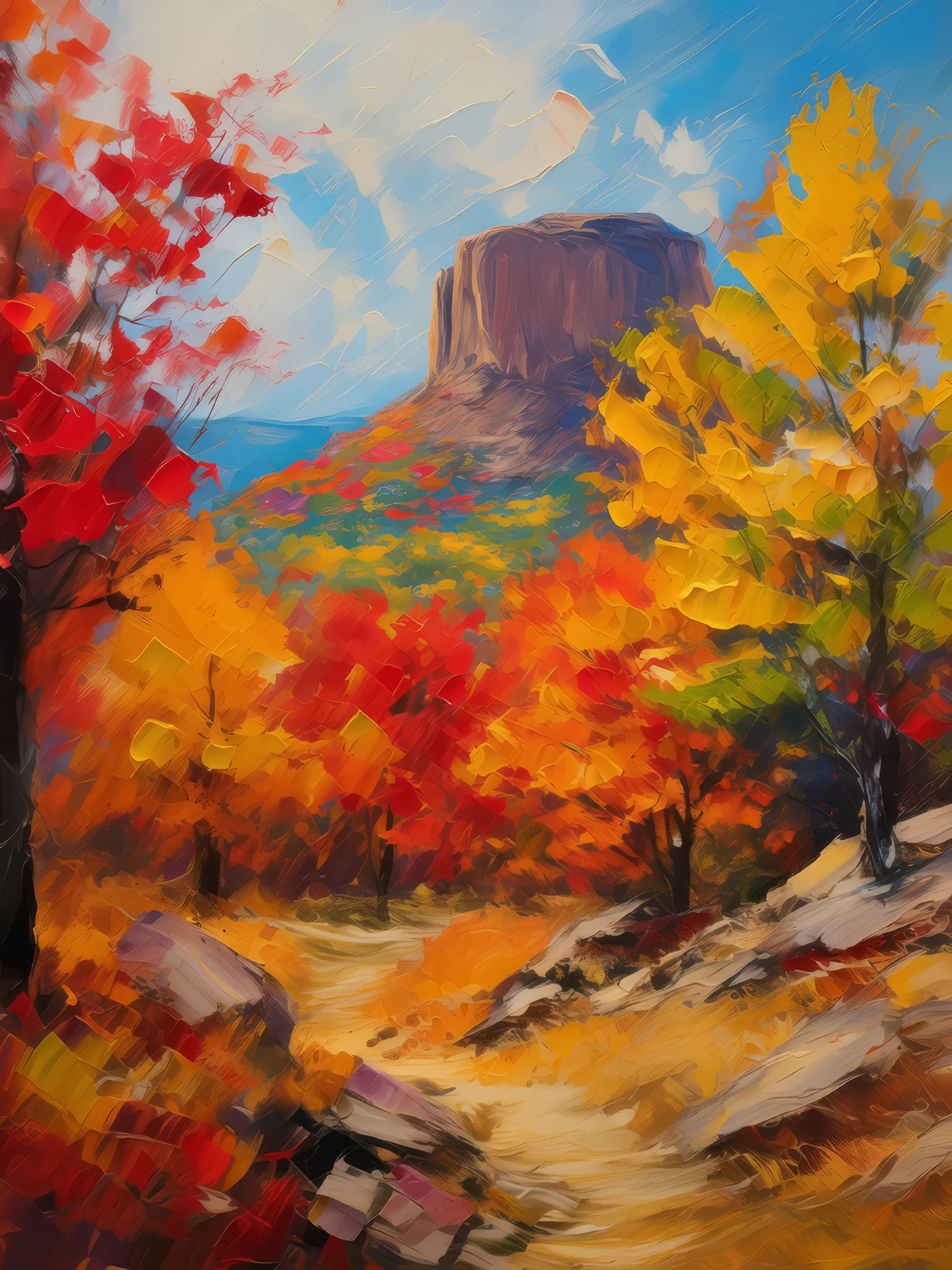 Painting: Mesa with Autumn Colors