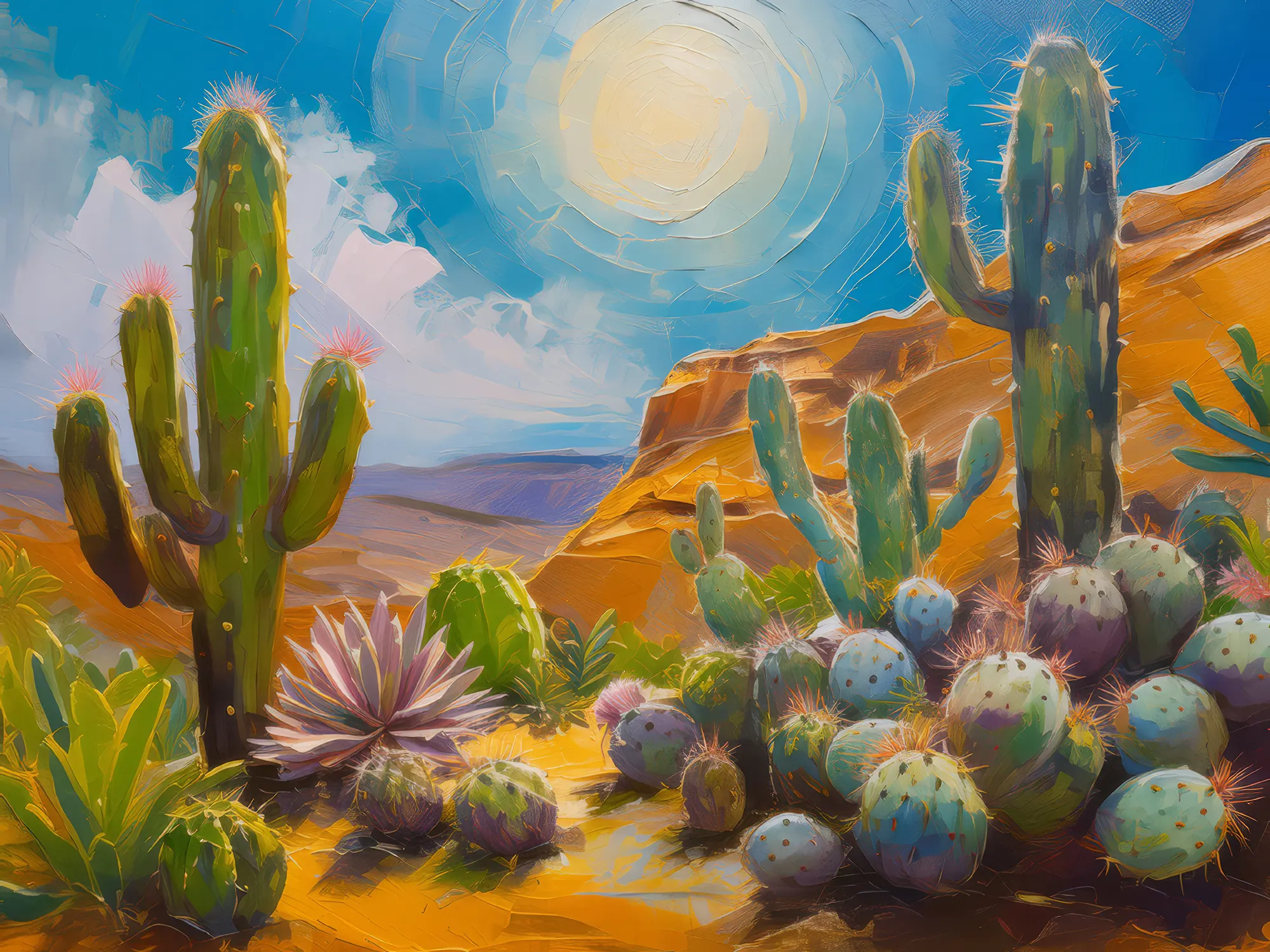 Painting: Mesa with Cacti