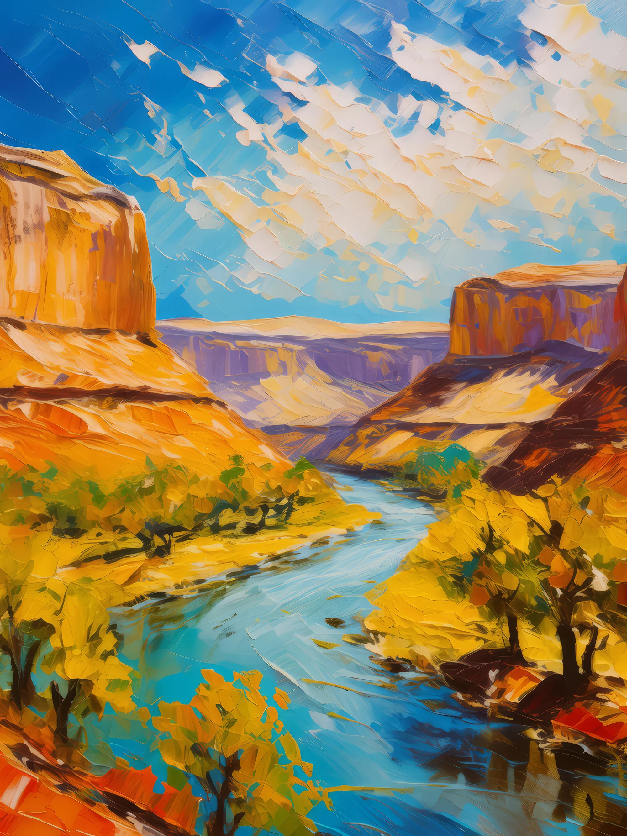 Painting: Mesa with River