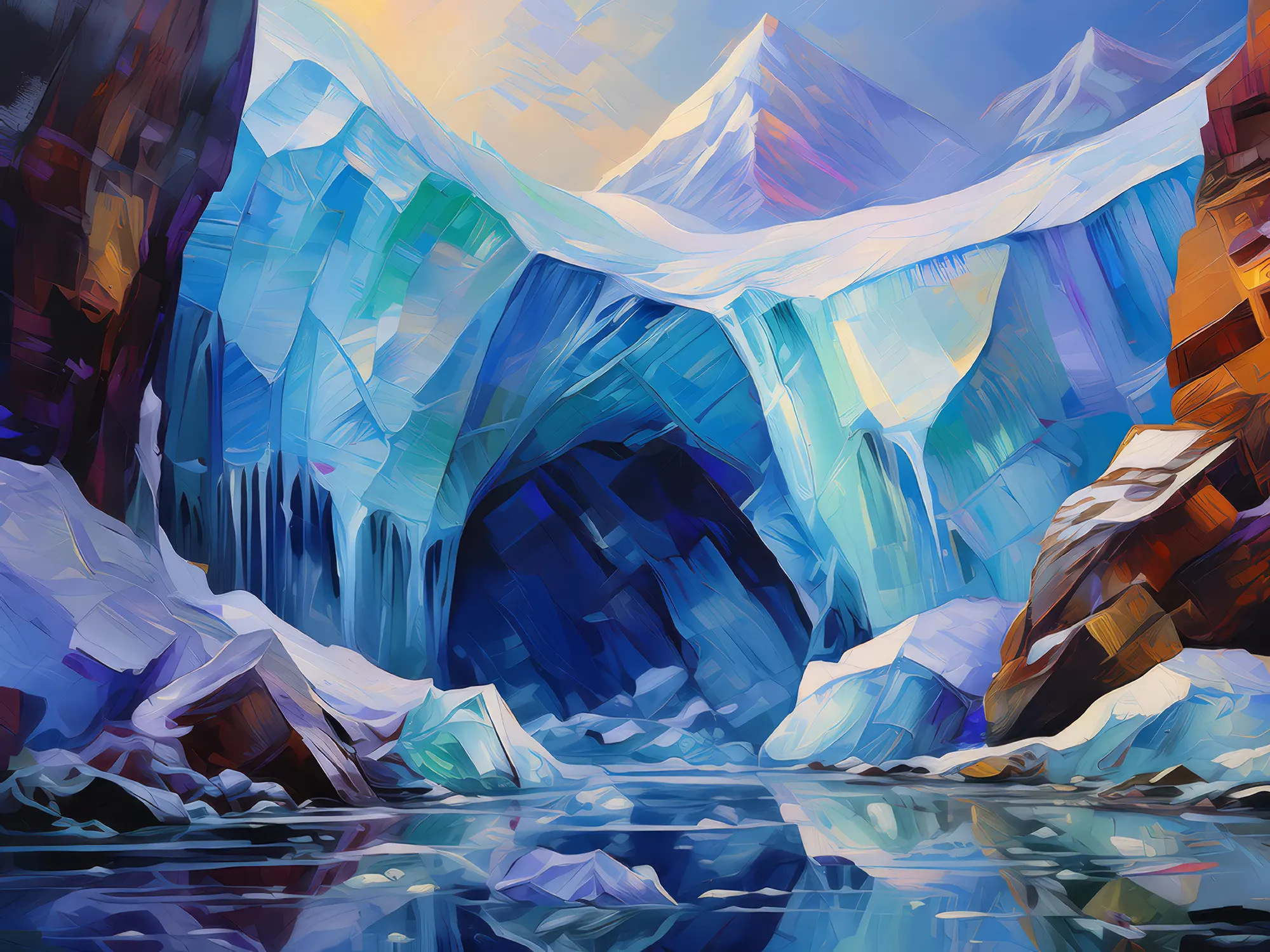 Painting: Mesmerizing Plateau Ice Cave