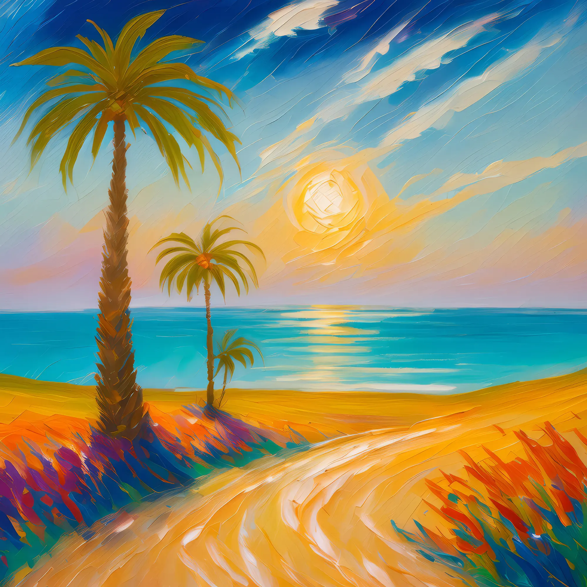 Painting: Mirage on Ocean Desert