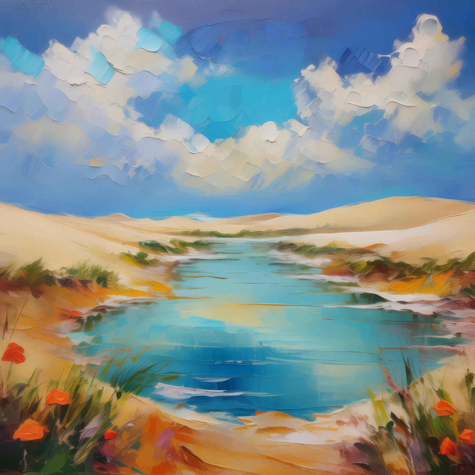 Painting: Mirage on the Dunes