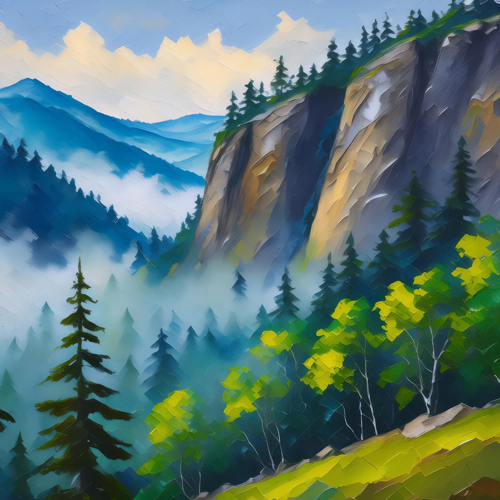 Painting: Misty Mountain Bluff