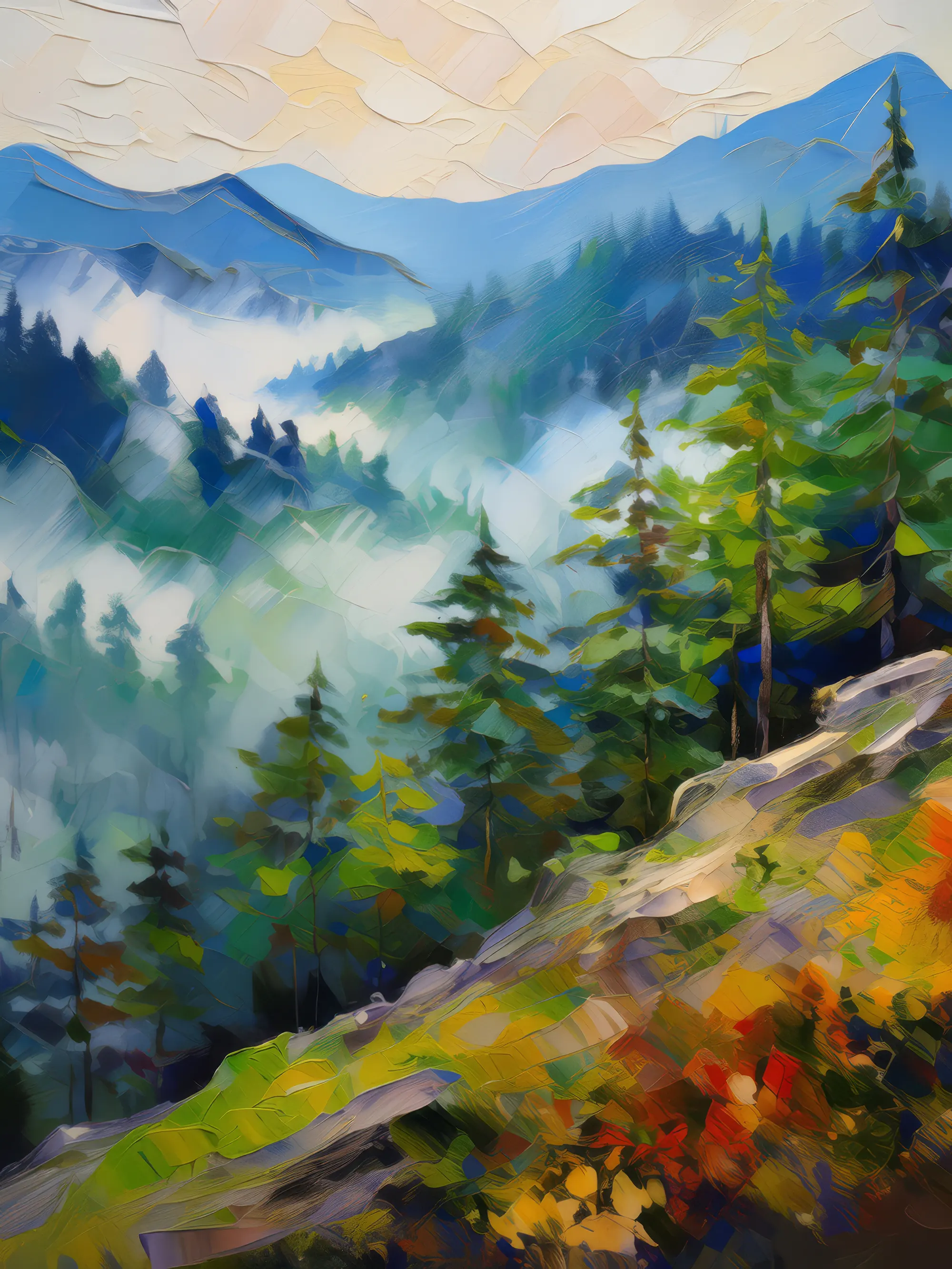 Painting: Misty Mountain Edge