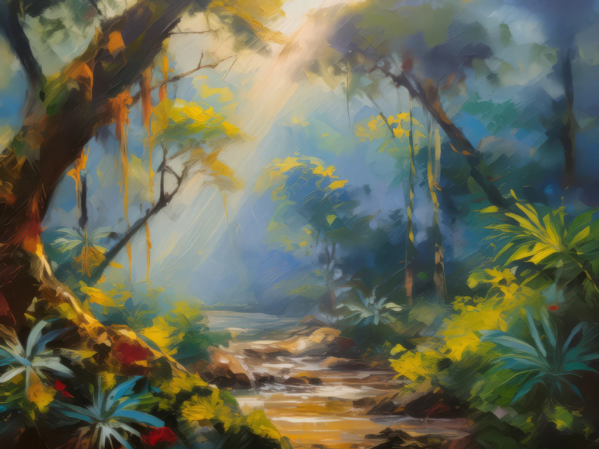 Painting: Misty Rainforest Morning