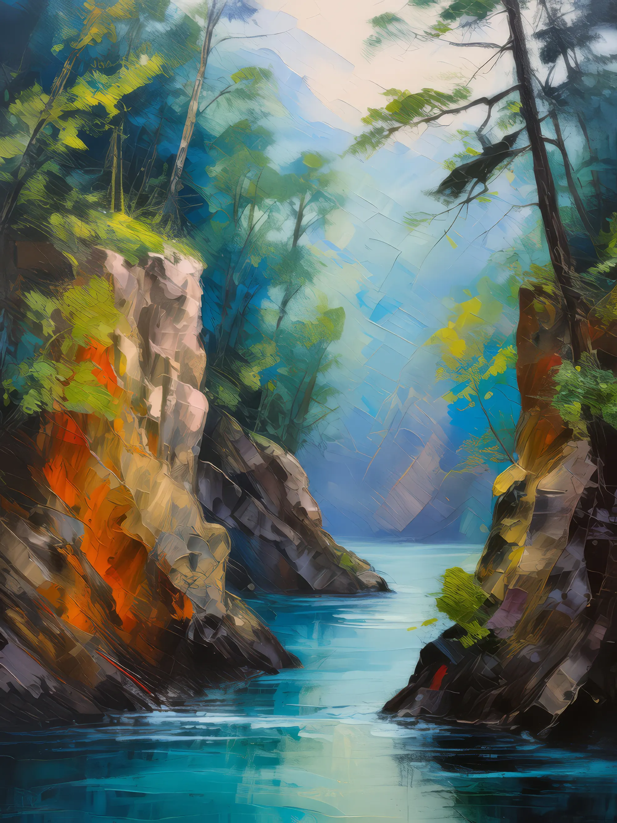 Painting: Misty River Chasm
