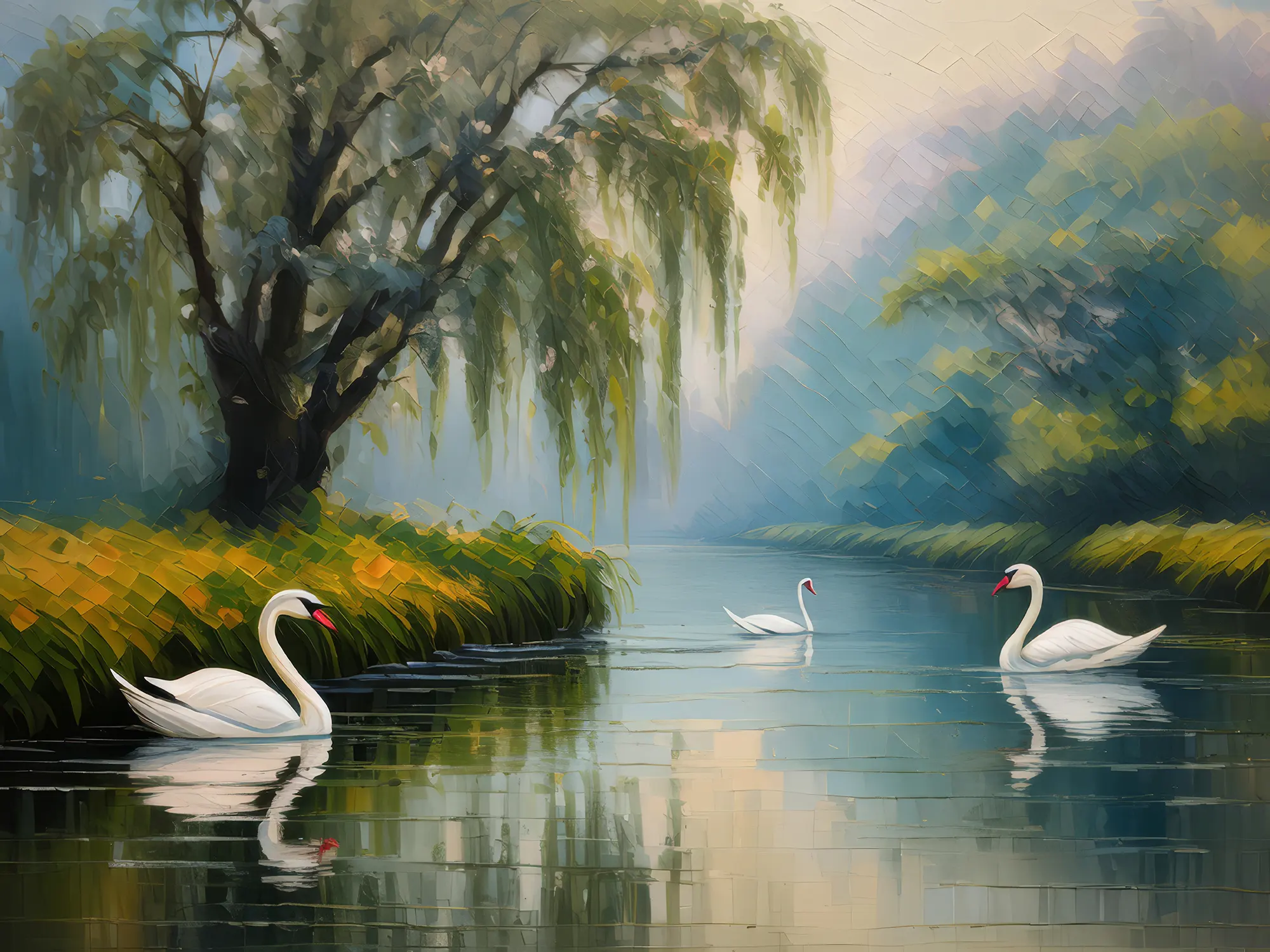 Painting: Misty River Morning