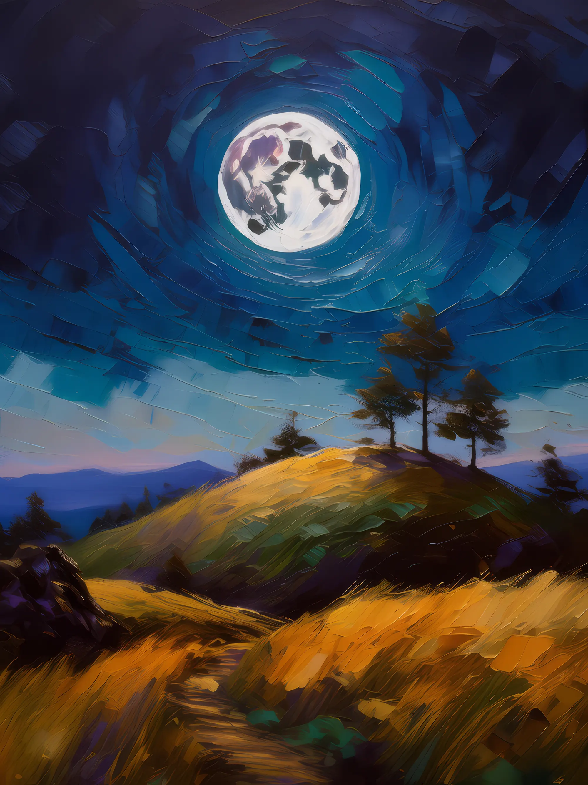 Painting: Moonlit Knoll Serenity
