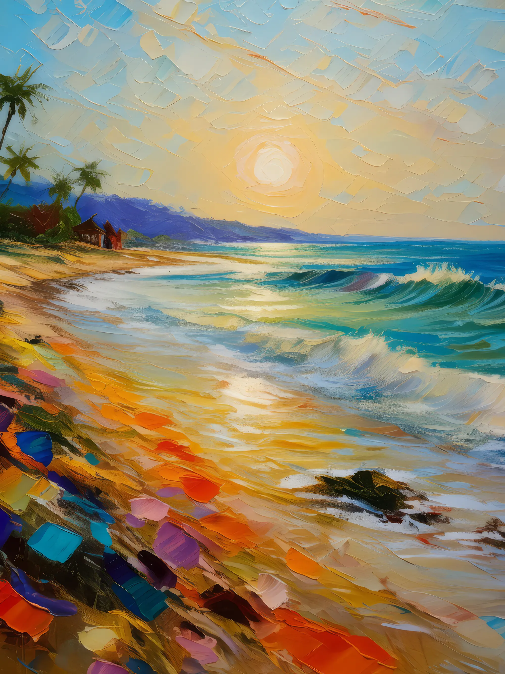 Painting: Morning Beach Walk