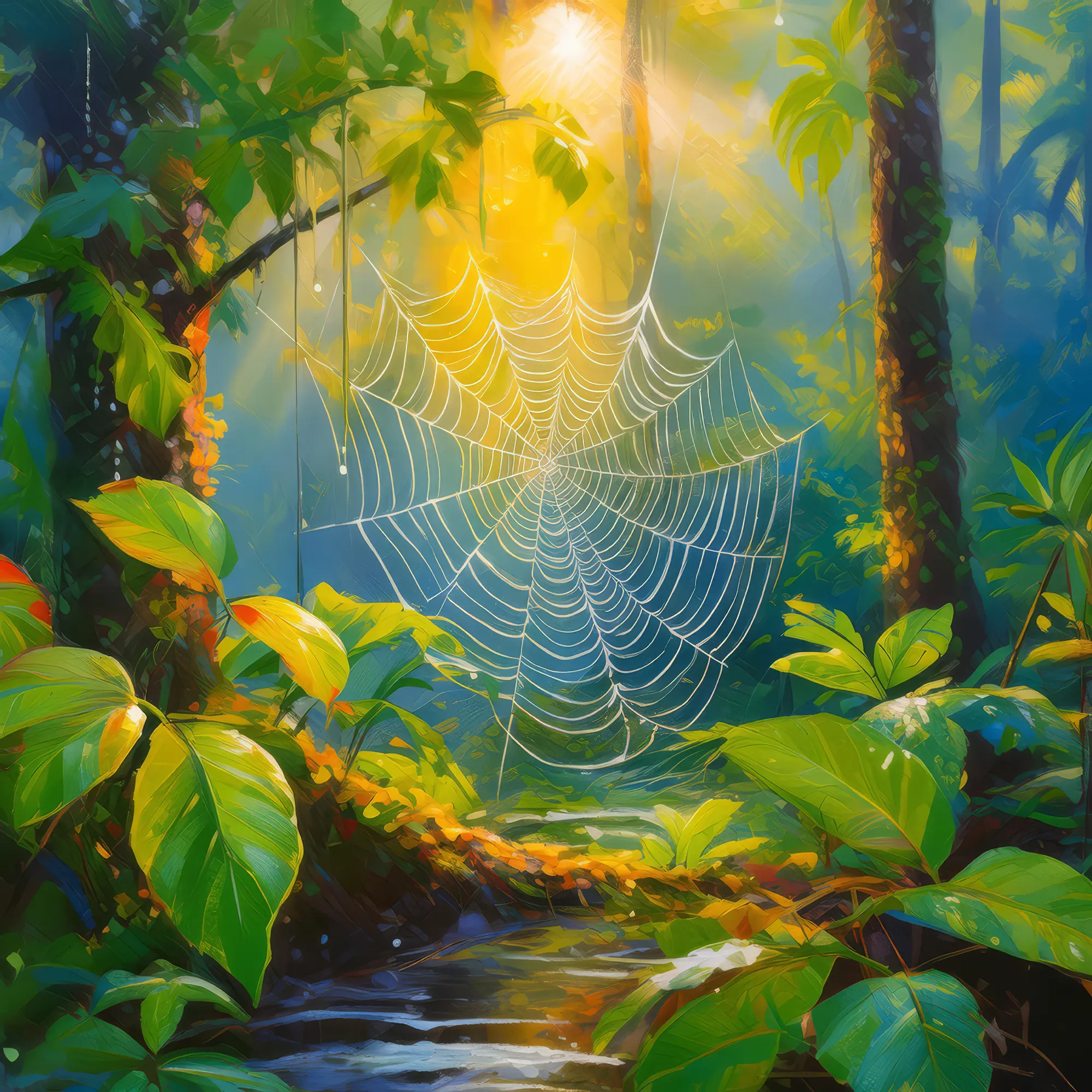 Painting: Morning Dew in the Jungle