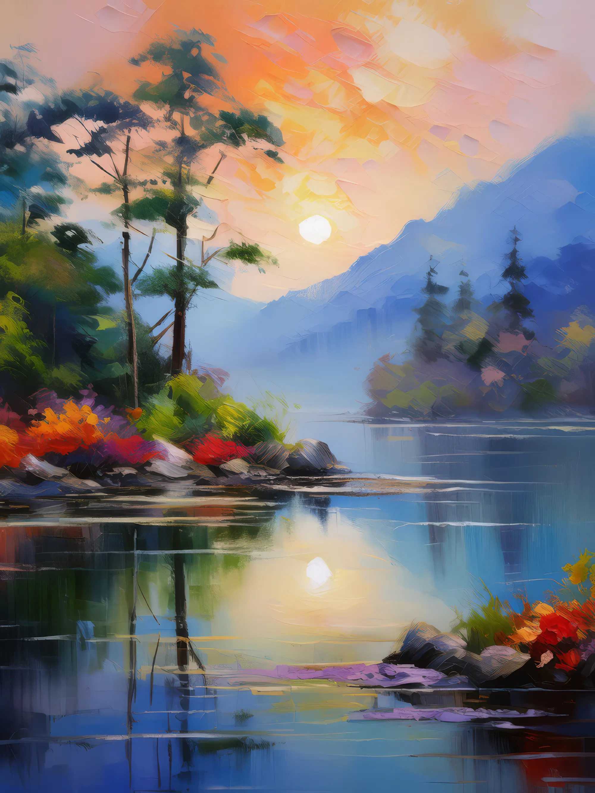 Painting: Morning Lagoon Mist