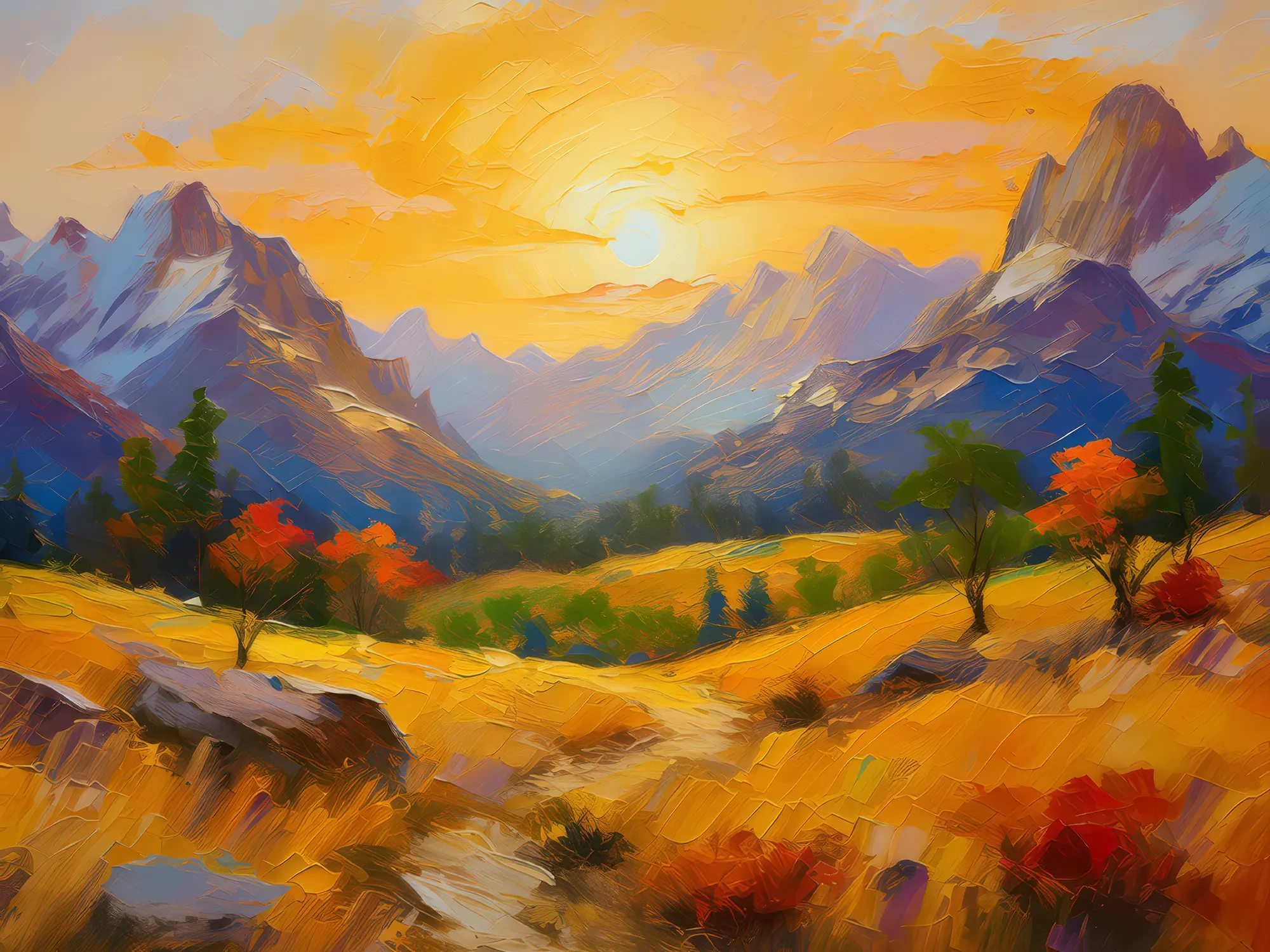 Painting: Morning Light in Alpine Desert