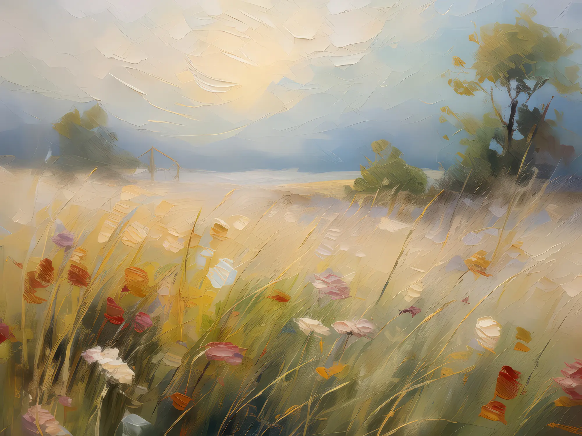 Painting: Morning Mist Grassland