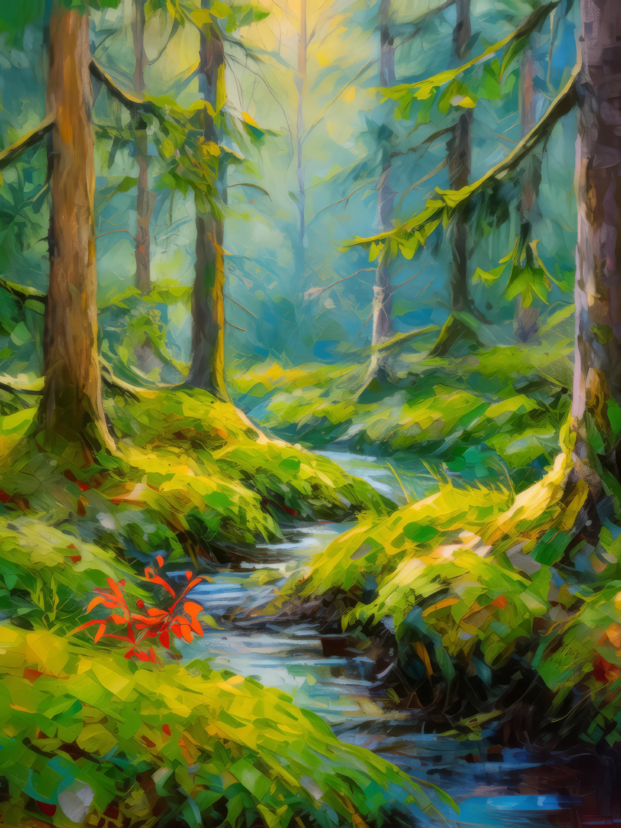 Painting: Moss Blanket in Boreal Jungle