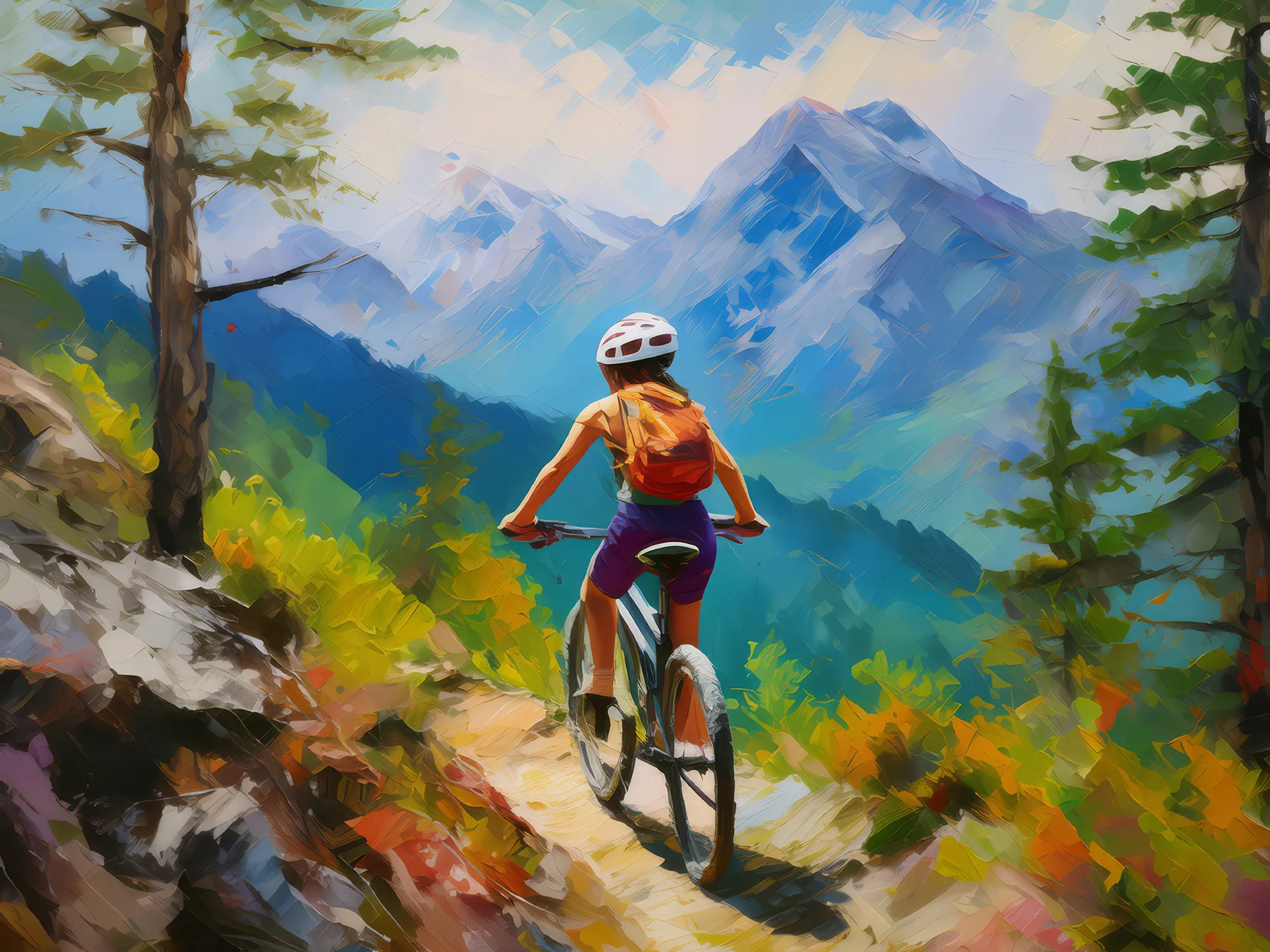 Painting: Mountain Biking Adventure