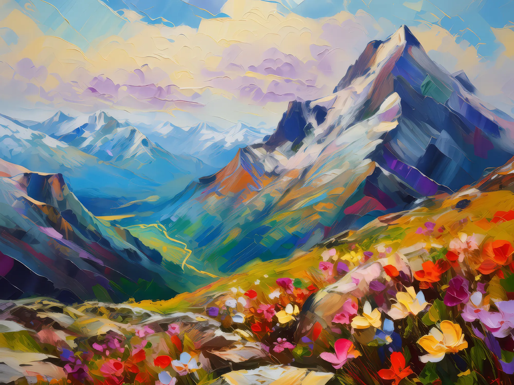 Painting: Mountain Ridge View